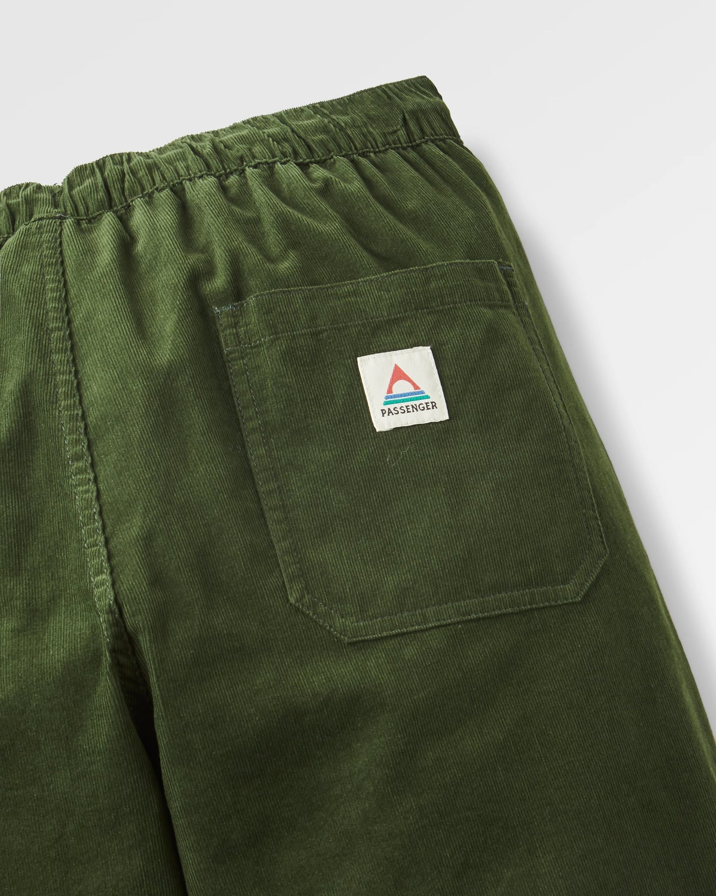 Compass Recycled Cord Trouser - Fir Tree - Flatlay