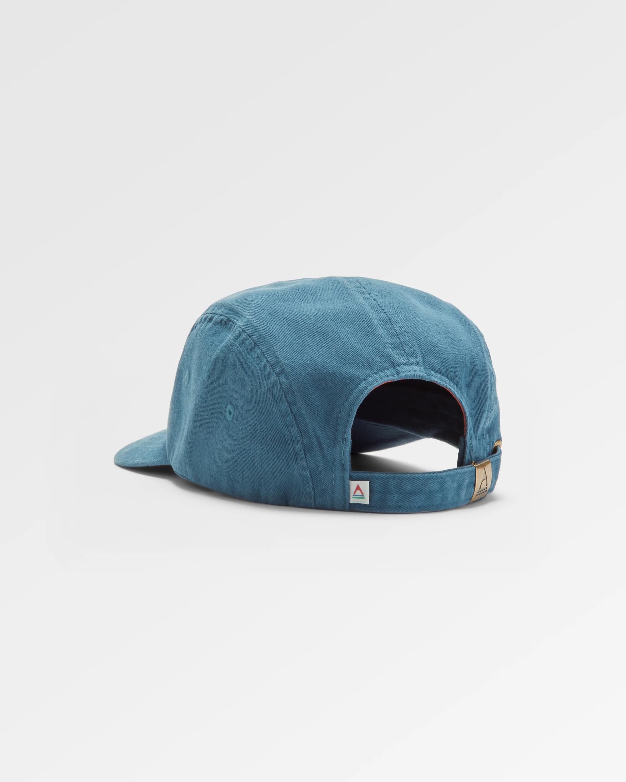 Fixie Recycled 5 Panel Cap - Tidal Blue - Flatlay