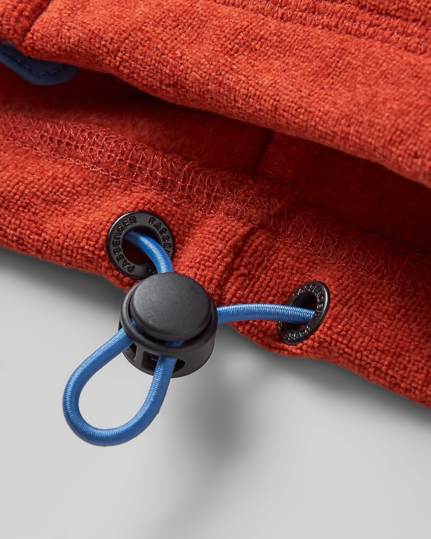 Crest Recycled Polartec® Fleece Hoodie - Red Ochre - Flatlay