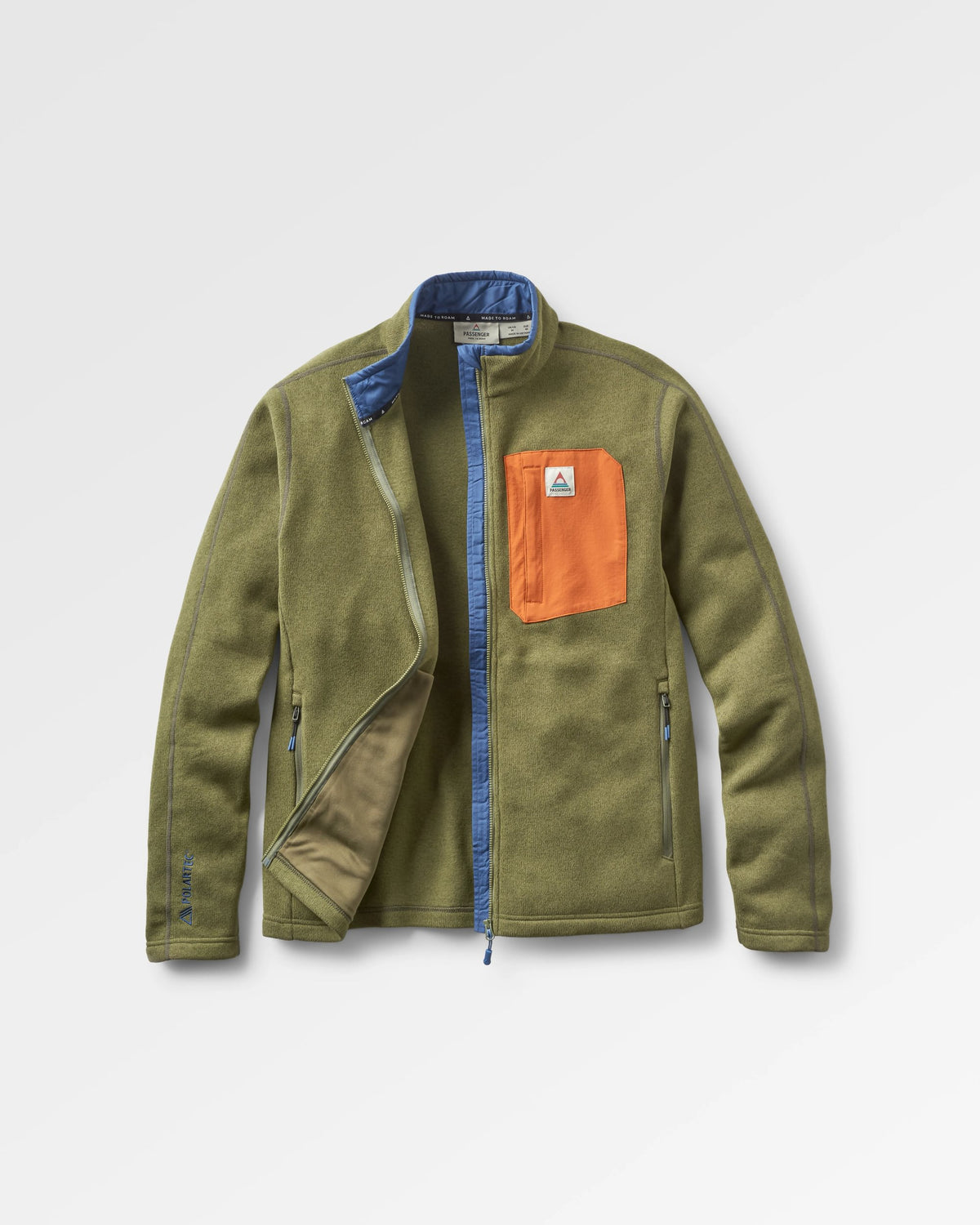 Hudson Recycled Polartec® Fleece - Khaki - Flatlay