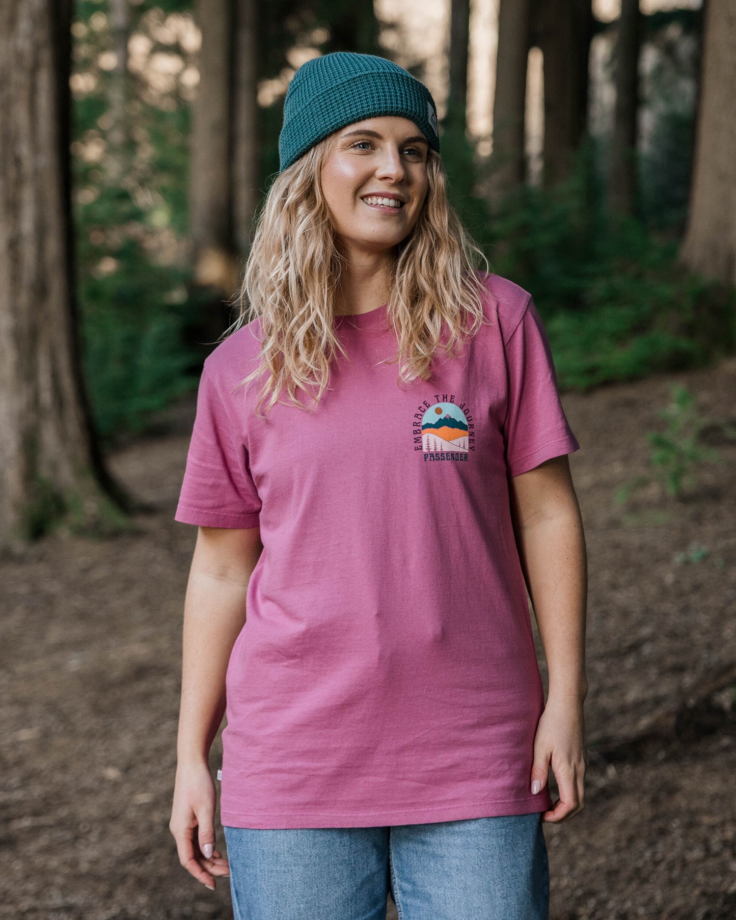 Outlook Recycled Cotton Oversized T-Shirt - Mauve Haze