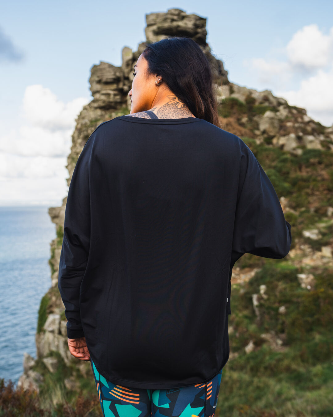 Hatha Recycled Active Top - Black - Lifestyle