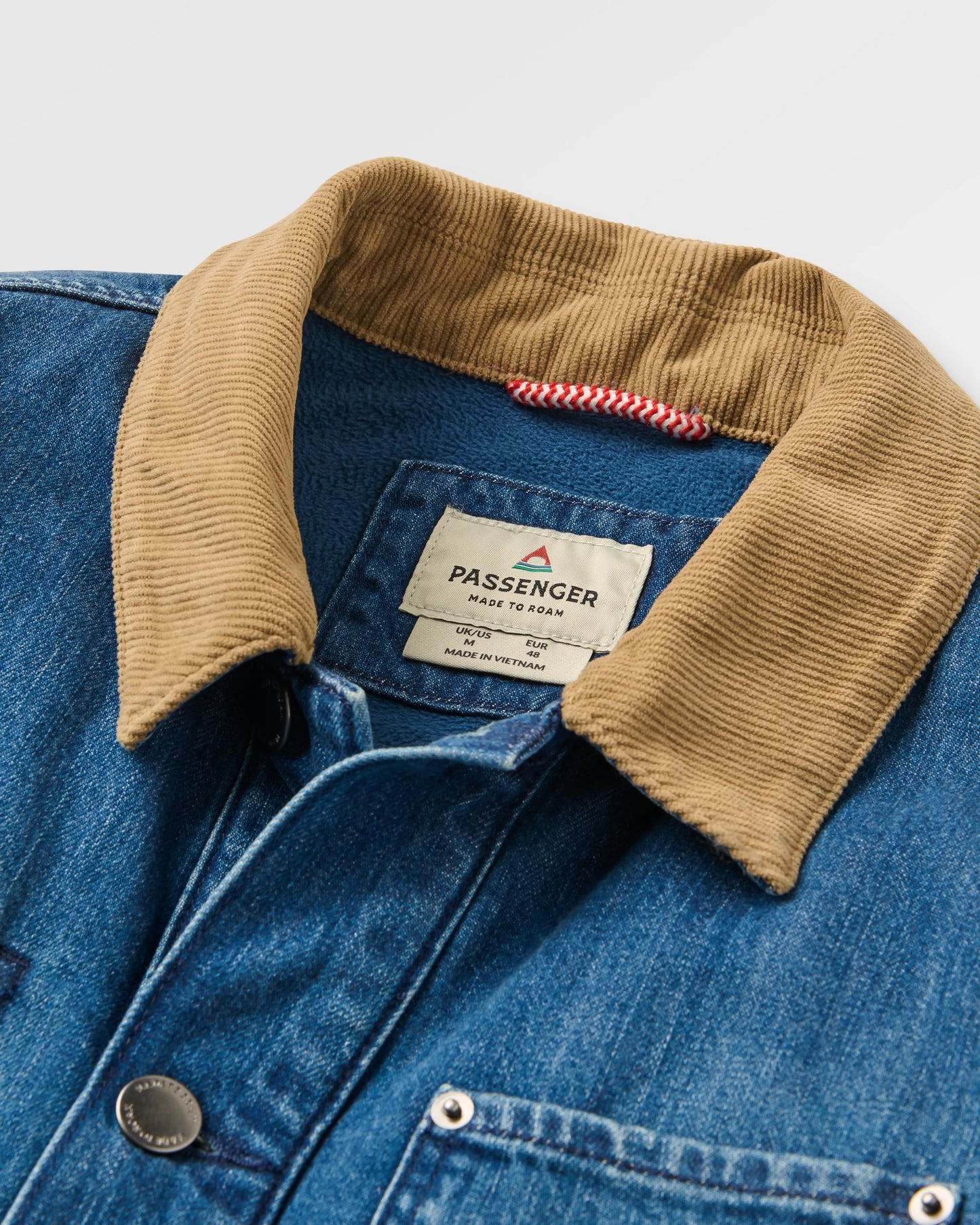 Vantage Lined Denim Jacket - Mid Wash Denim - Flatlay