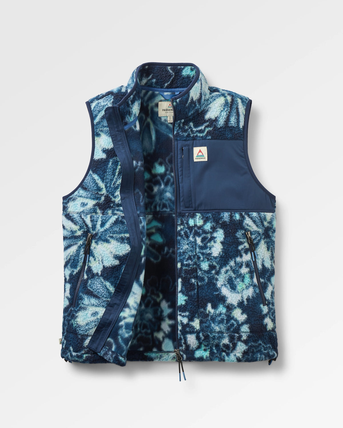 Fairbanks Recycled Sherpa Gilet - Frost Rich Navy - Flatlay