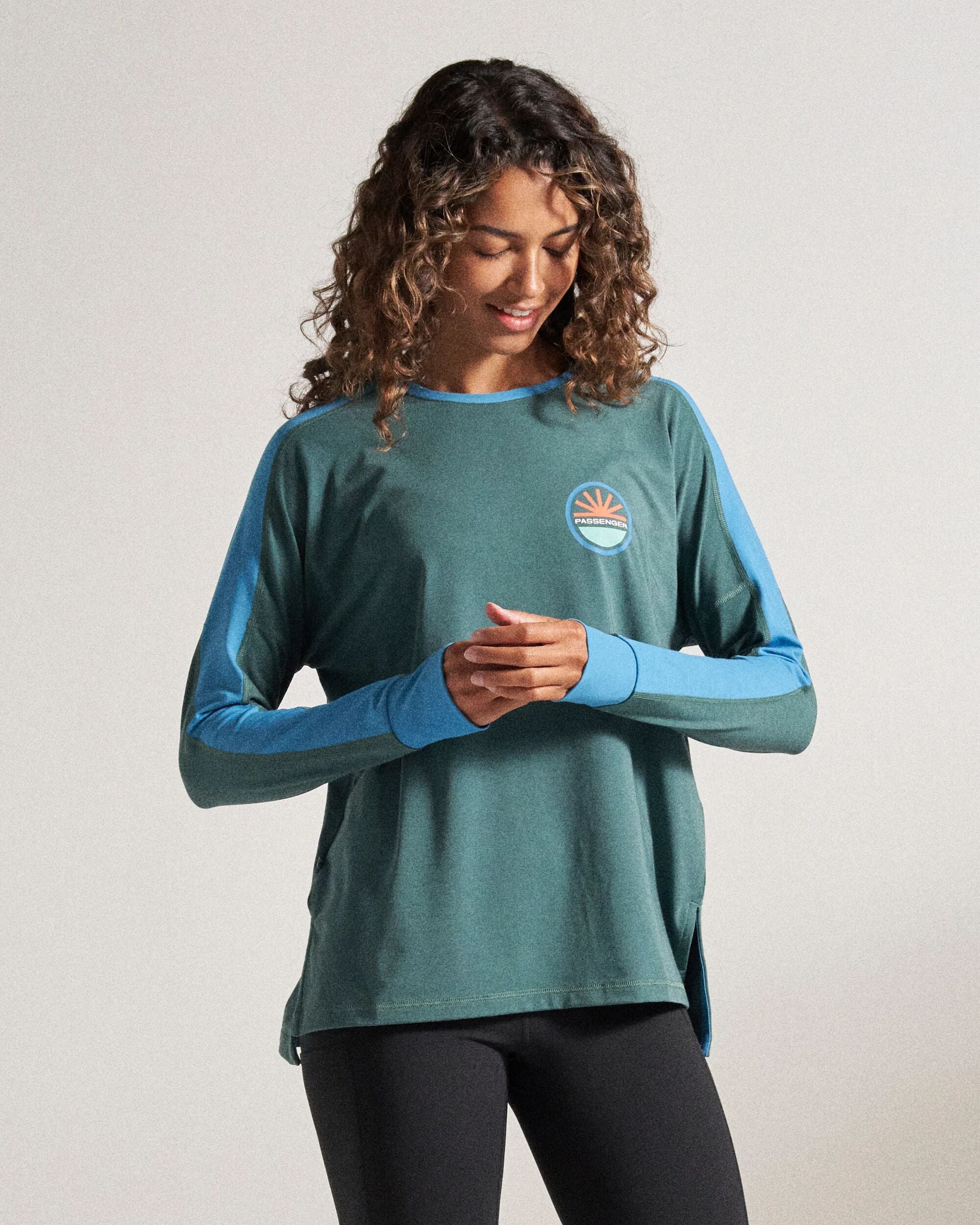 Chase The Light Drirelease® Active LS T-Shirt - Deep Ocean - Studio Model