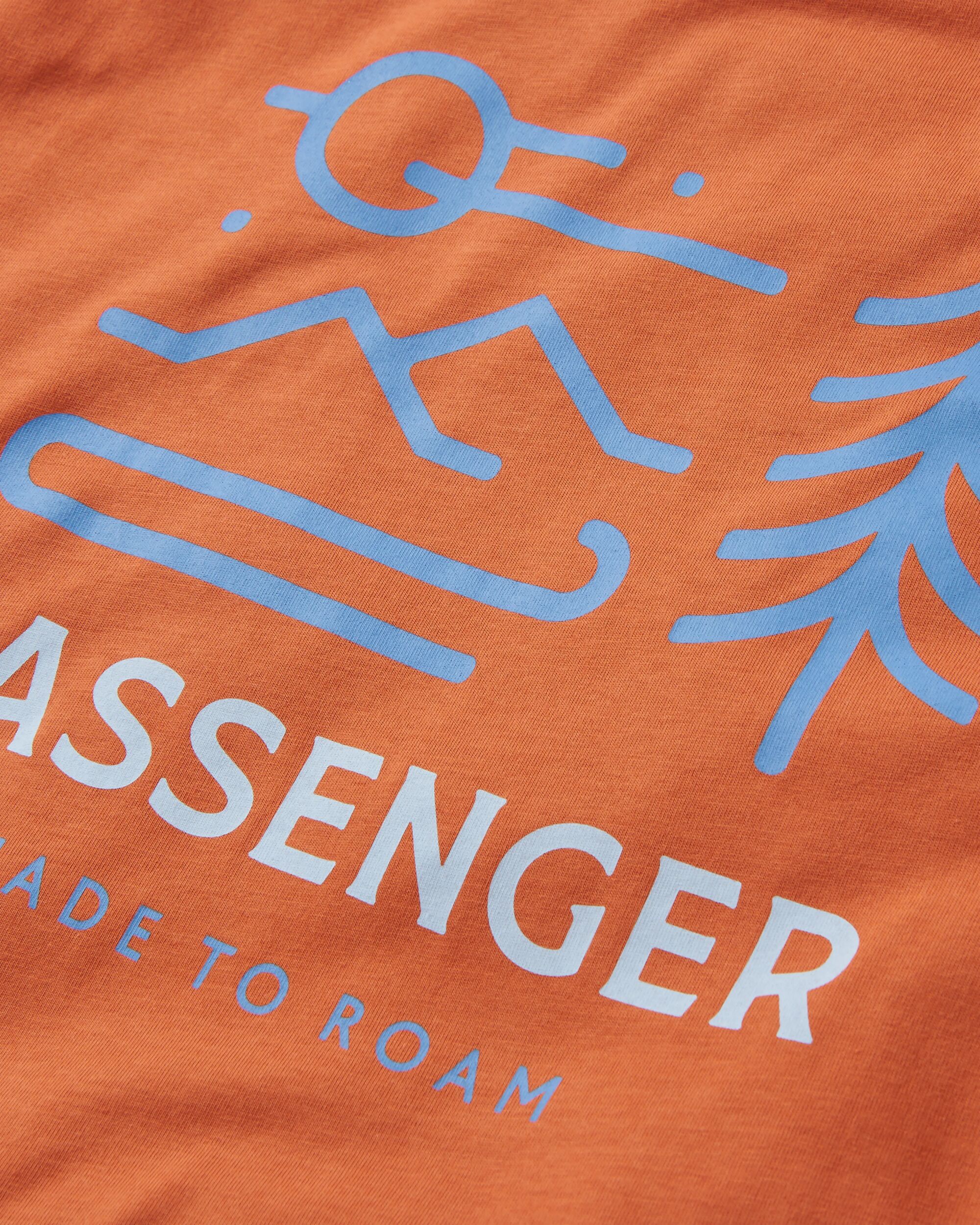 Phoenix Organic Cotton T-Shirt - Burnt Orange - Flatlay