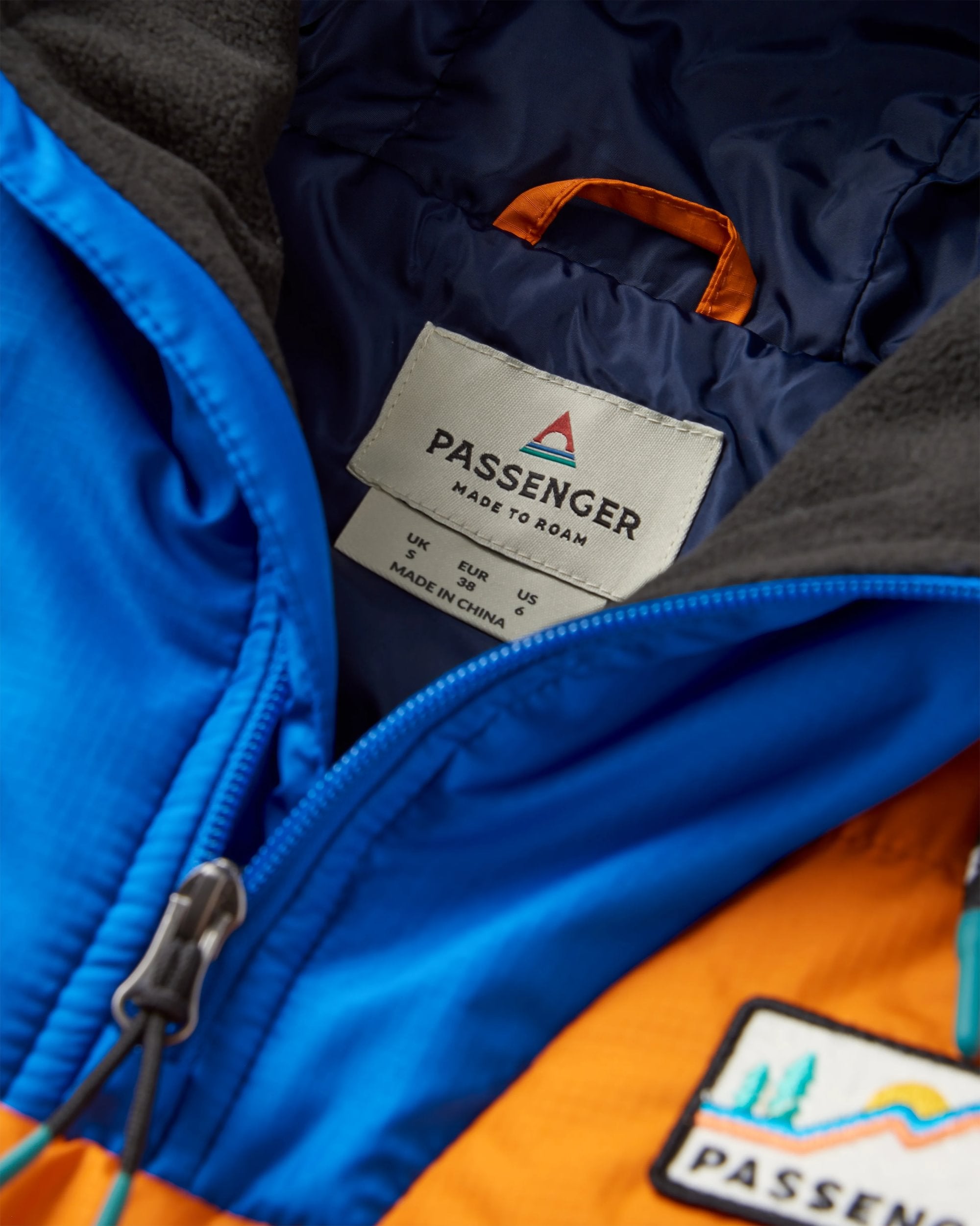 Ocean Recycled Insulated 1/2 Zip Jacket - Sunrise Orange - Flatlay