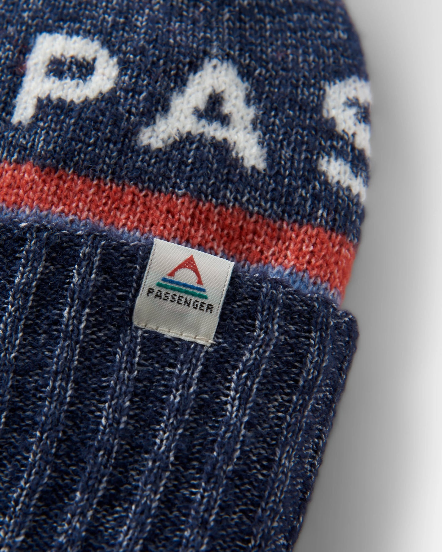 Passenger Recycled Bobble Hat - Rich Navy - Flatlay