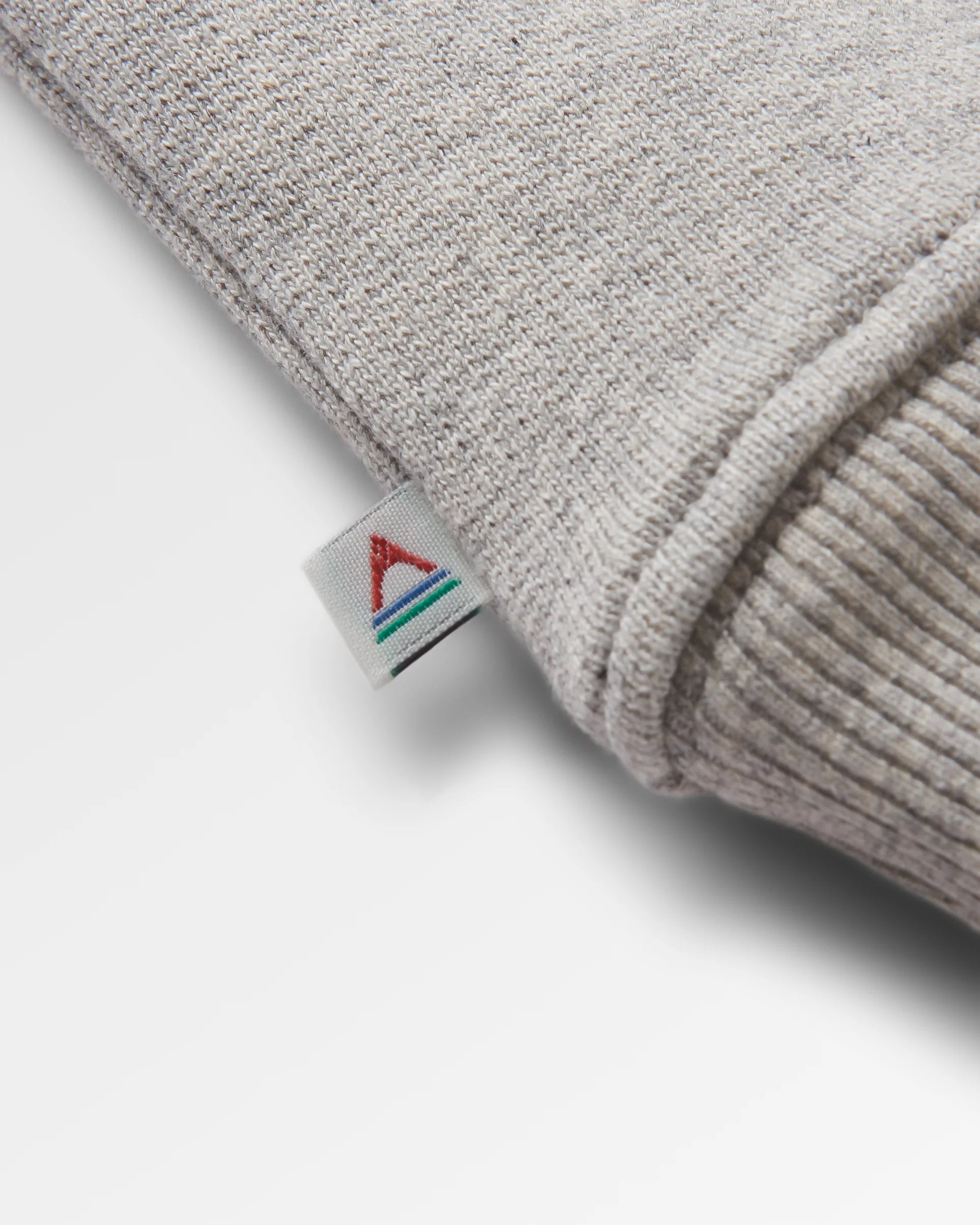 Heritage Recycled Cotton Oversized Sweatshirt - Mid Grey Marl - Flatlay