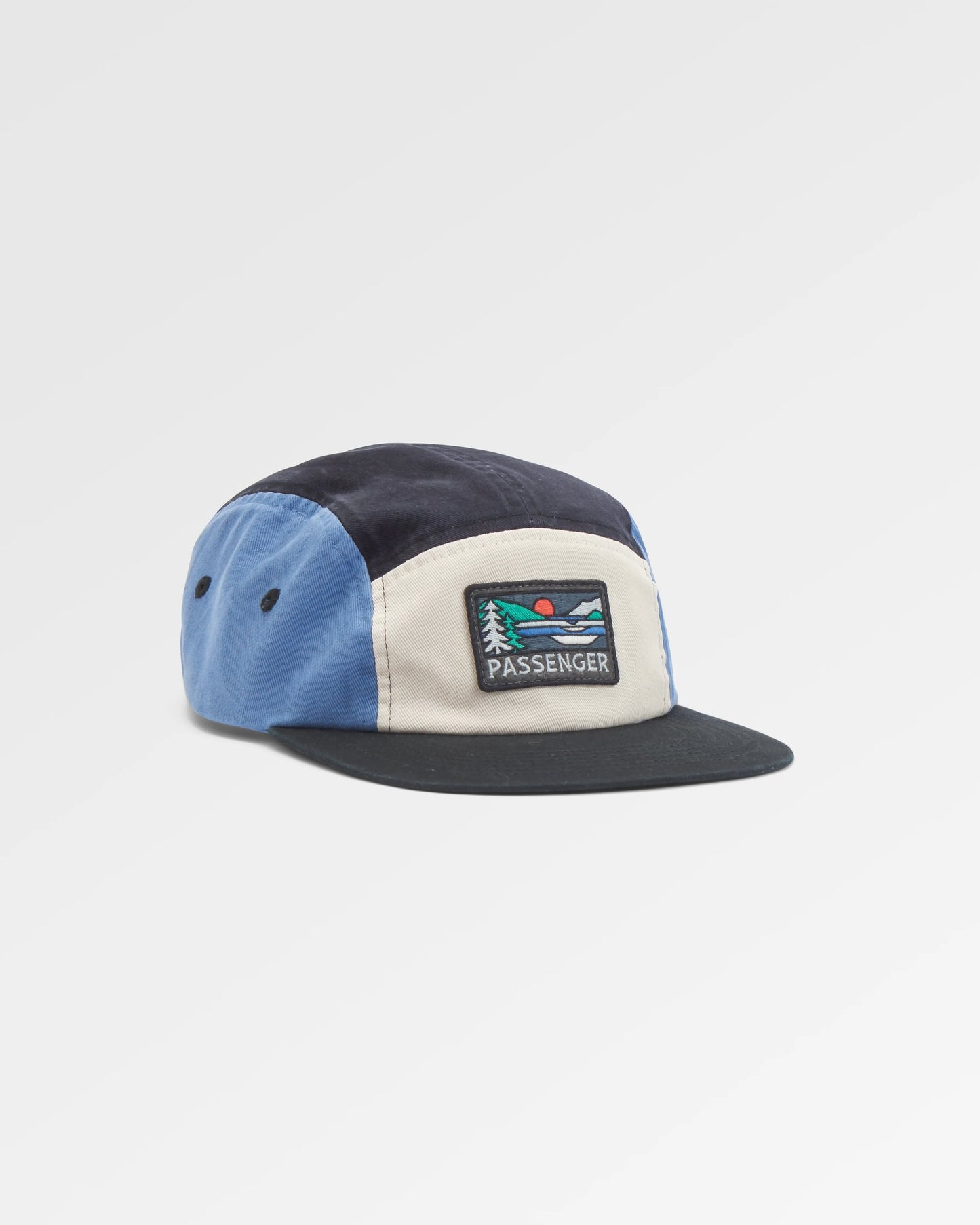 Roamer Recycled 5 Panel Cap - Charcoal Multi - Flatlay