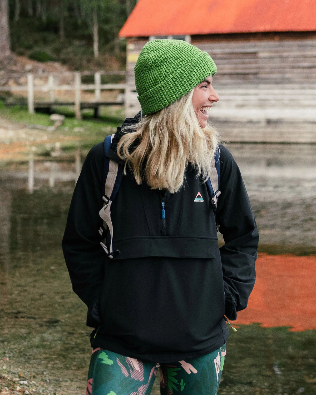 Ocean Recycled Softshell Anorak - Black - Lifestyle