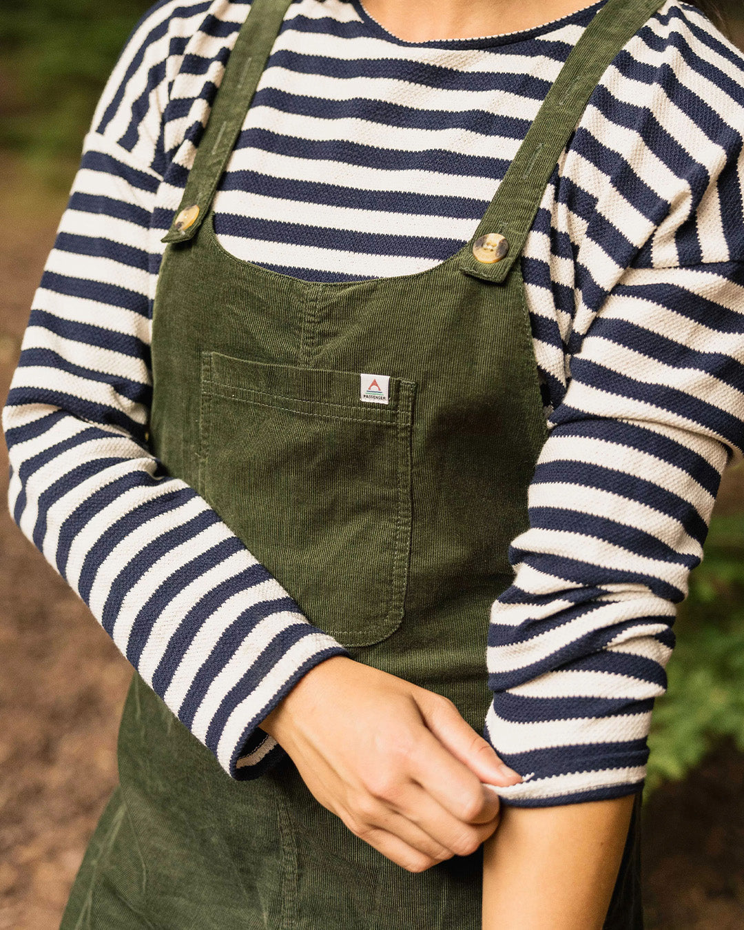 Meadows Organic Cotton Cord Dungarees - Fir Tree