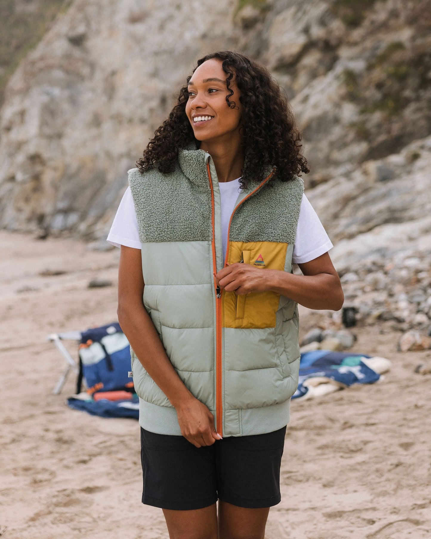 Inspire Recycled Insulated Vest - Pistachio - Lifestyle