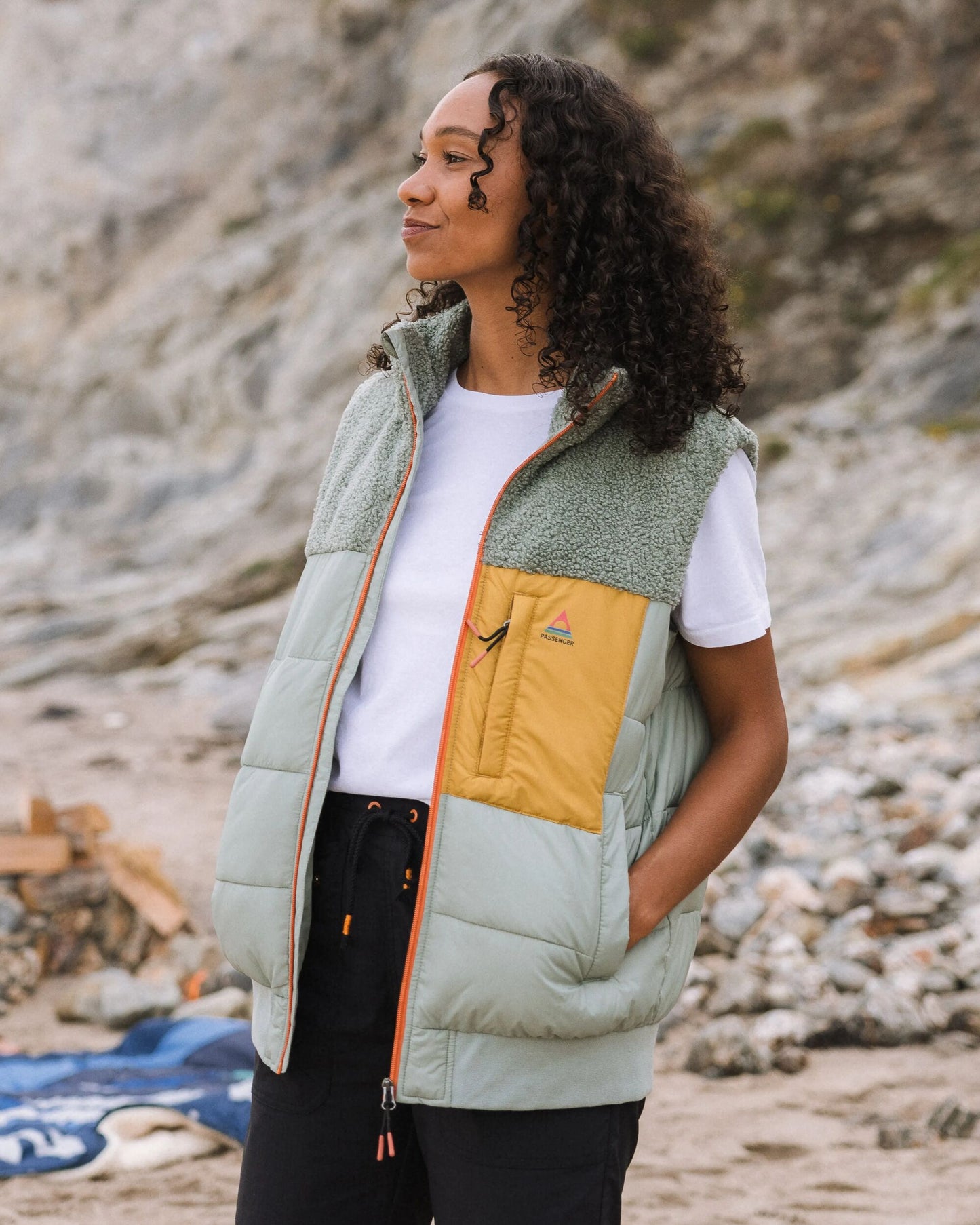 Inspire Recycled Insulated Vest - Pistachio - Lifestyle