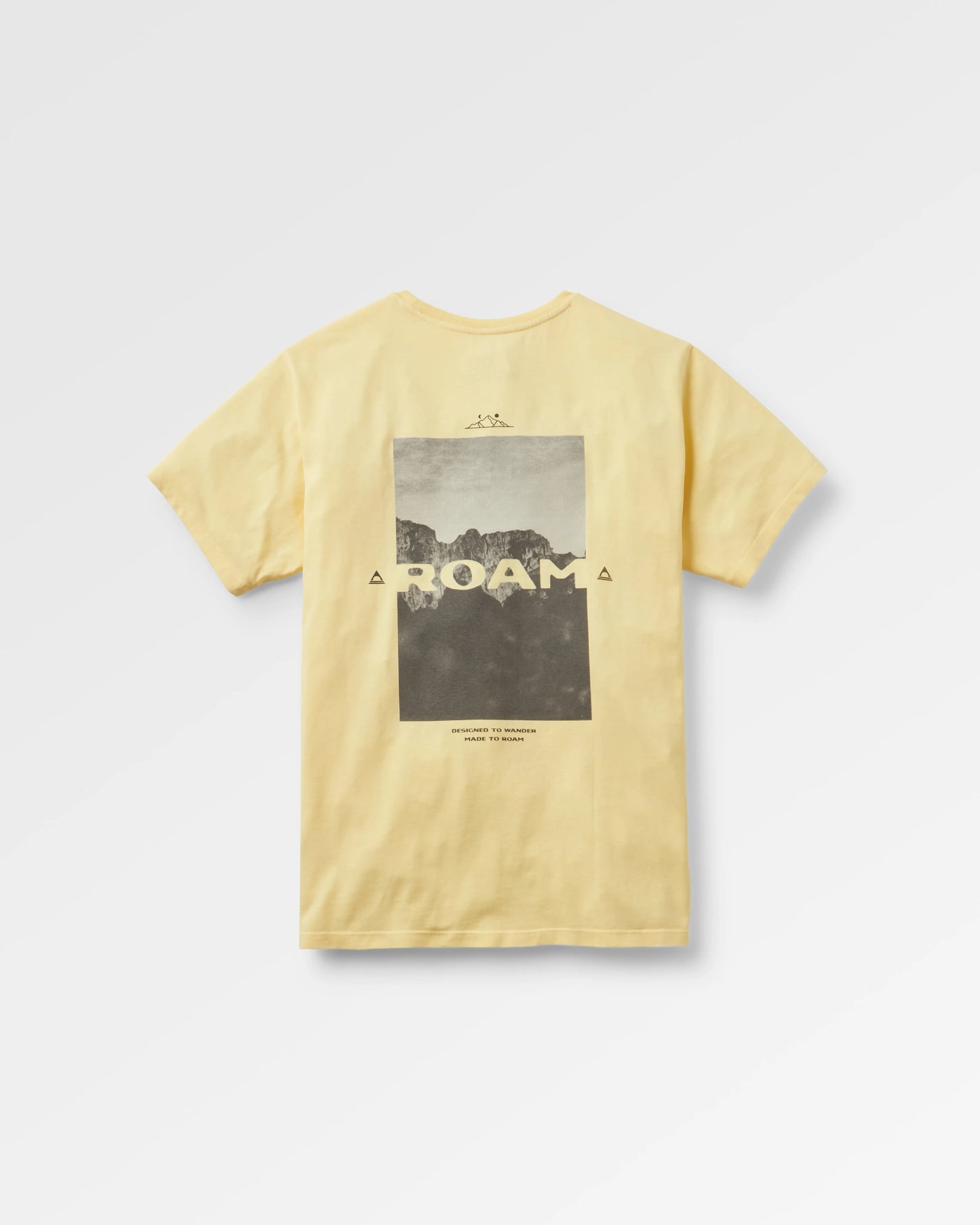 Roam Recycled Cotton T-Shirt - Sunlight - Flatlay