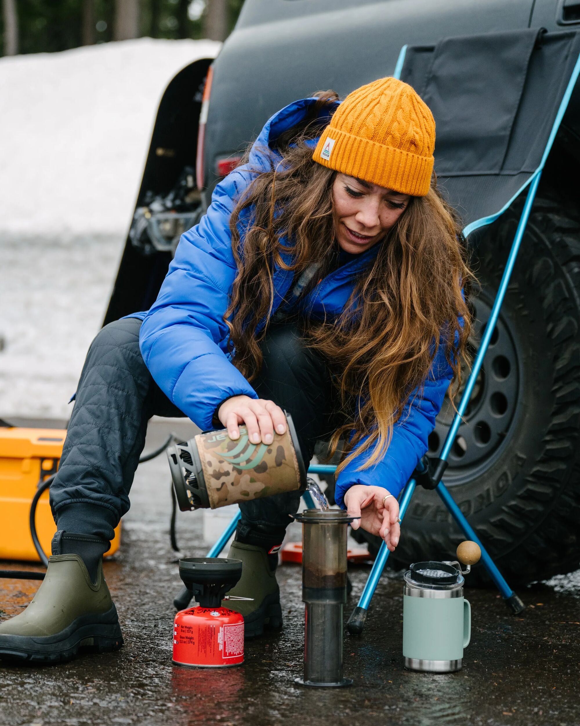 Kai Recycled Insulated Jacket - Azure Blue - Lifestyle