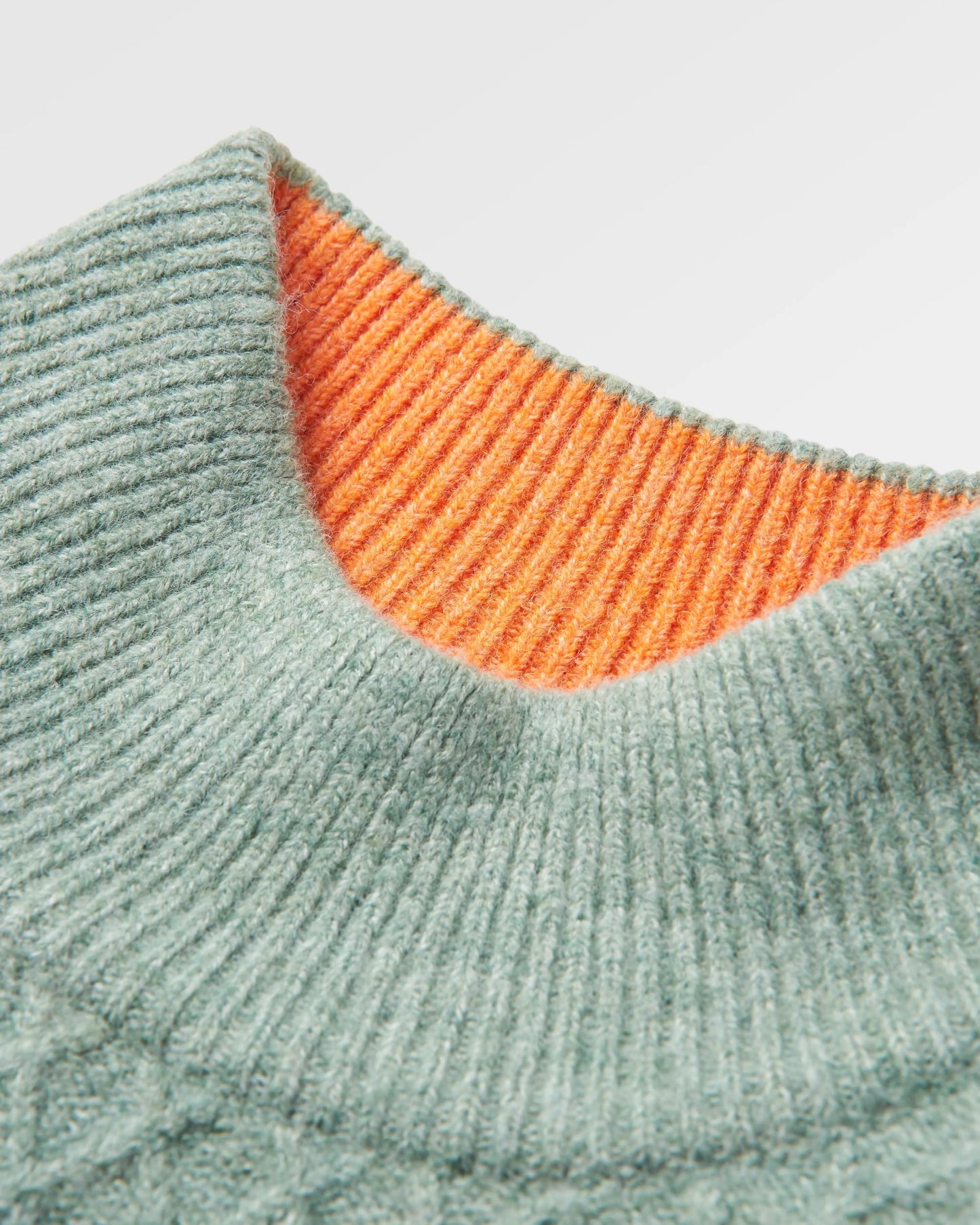 Hinterland Recycled Knitted Jumper - Pistachio - Flatlay