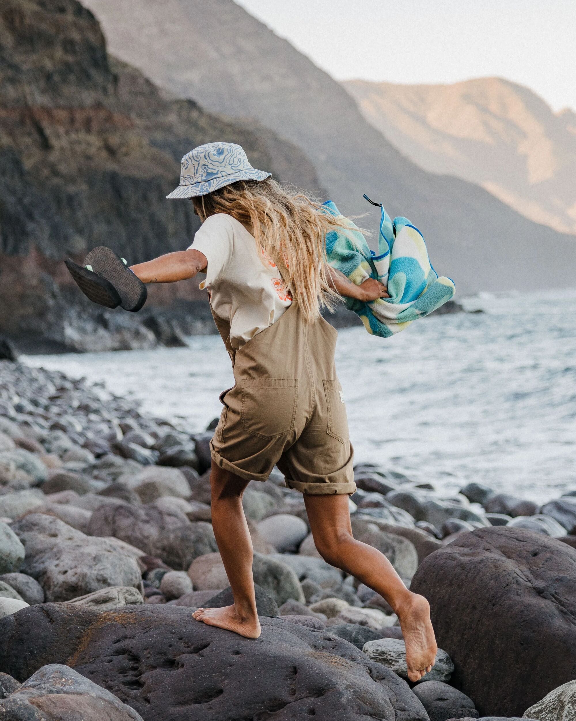 Shuffle Light Short Dungarees - Elmwood - Lifestyle