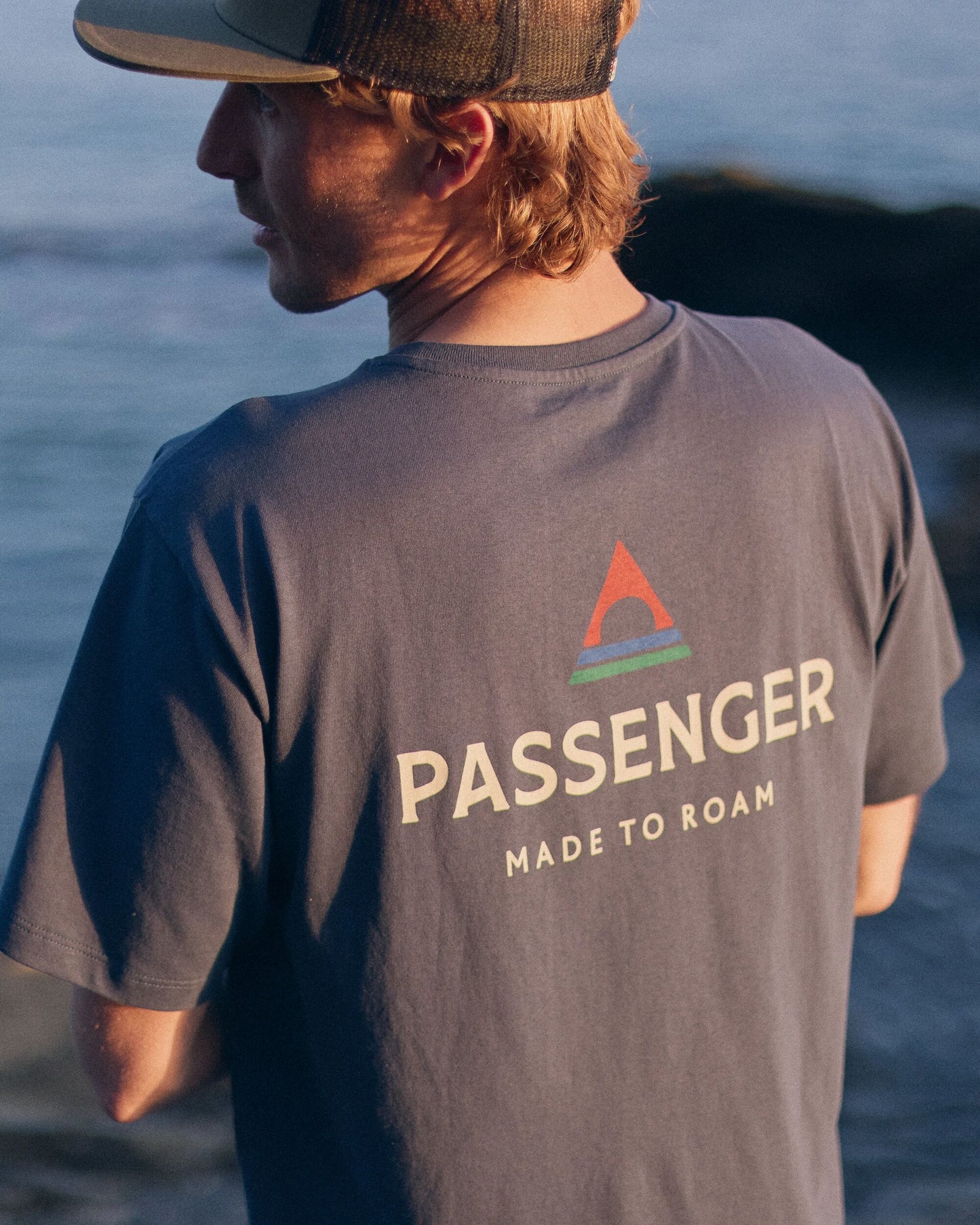 Passenger Recycled Cotton T-Shirt - Rich Navy - Lifestyle