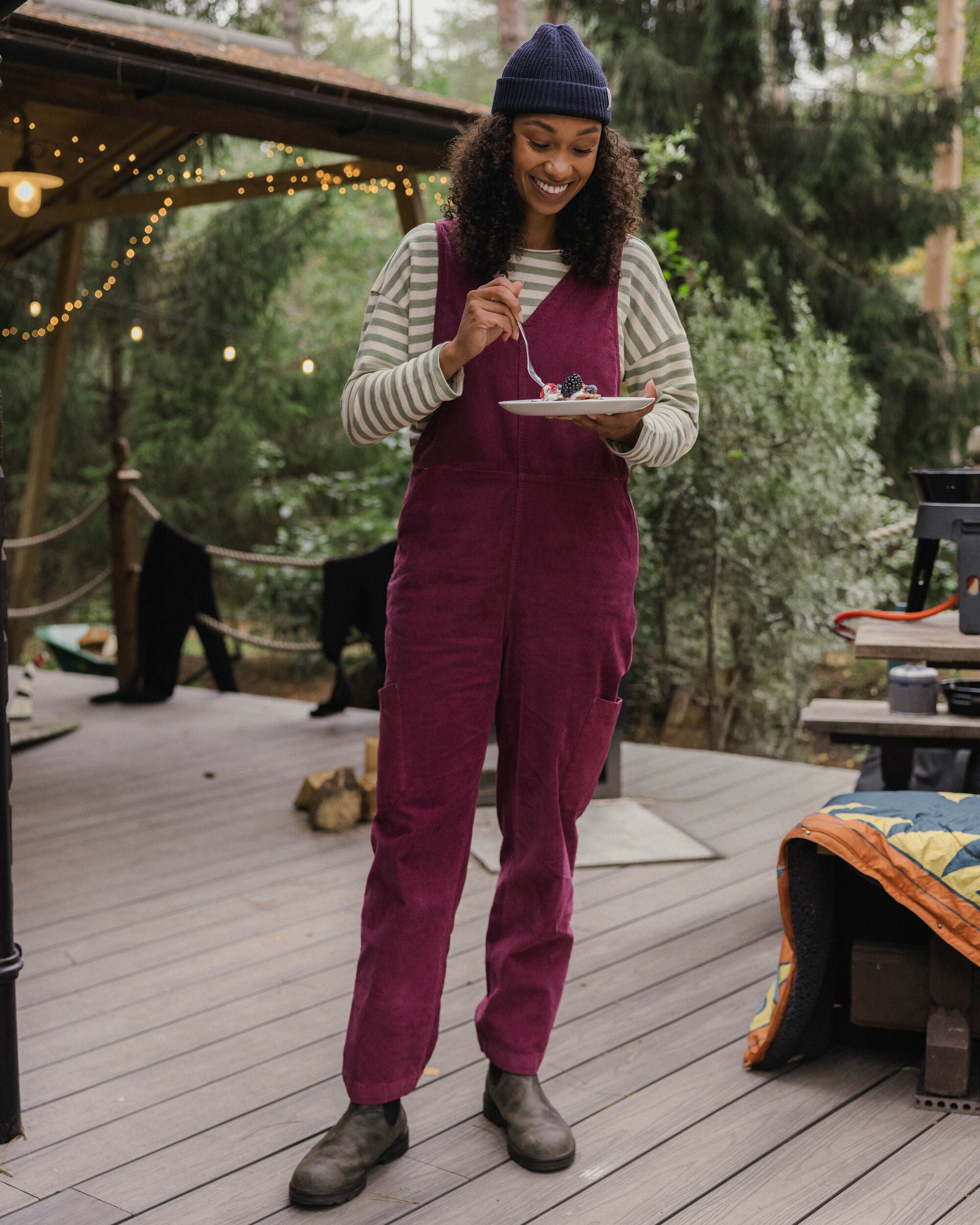 Refuel Organic Cotton Cord Dungarees Fig – Passenger