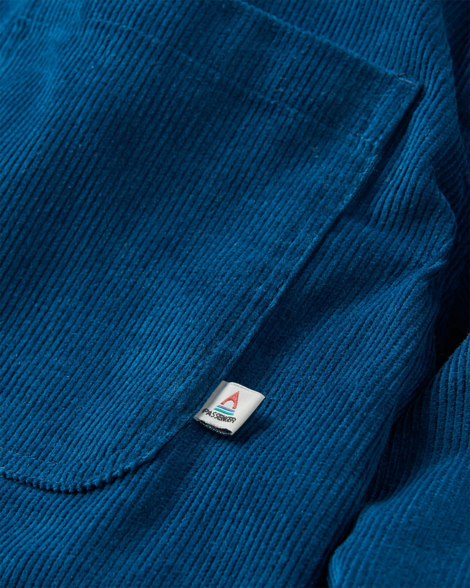 Kodiak Sherpa Lined Cord Overshirt - Tidal Blue - Flatlay