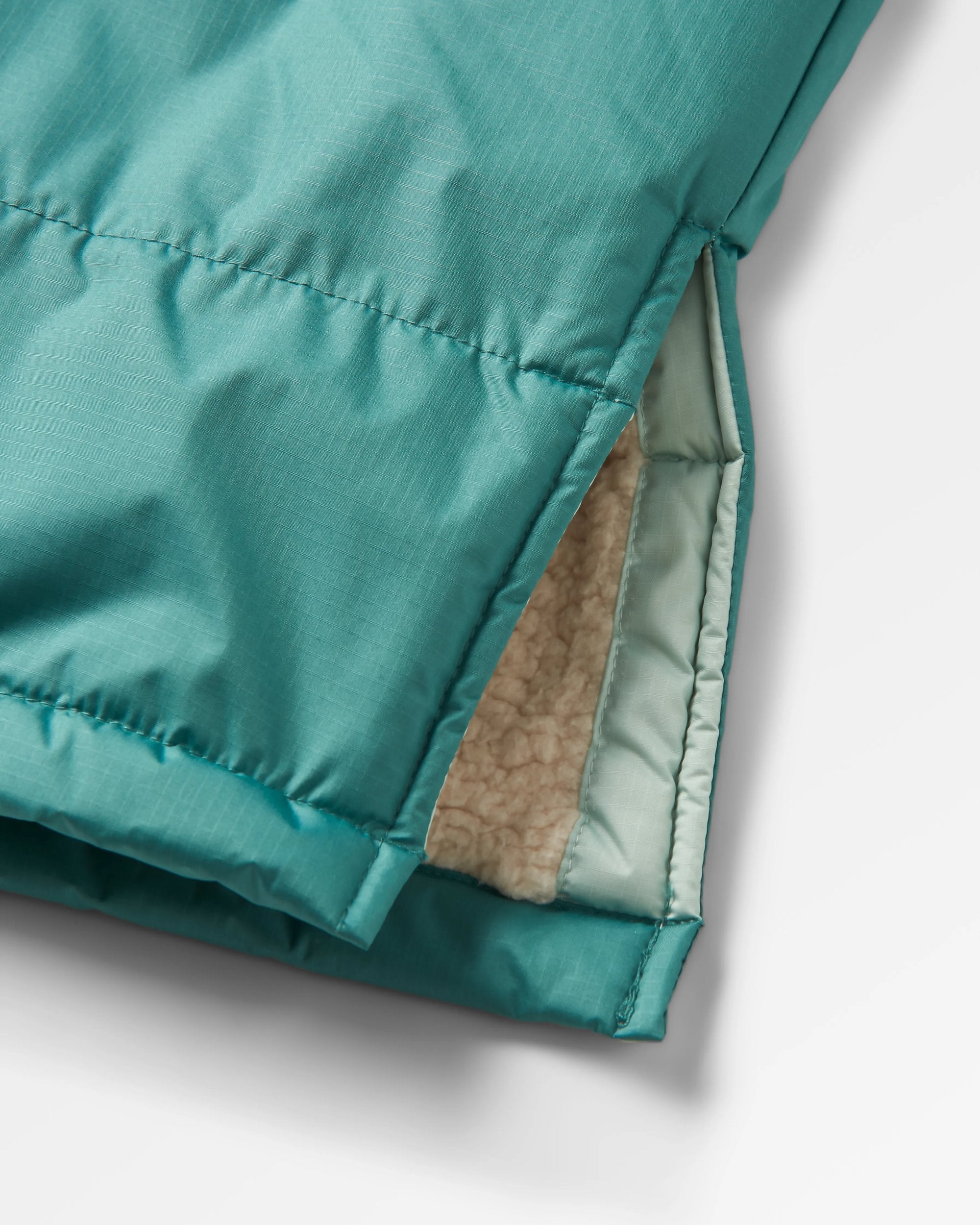 Waves Recycled Sherpa Lined Changing Robe - Surf Spray/Deep Sea - Flatlay