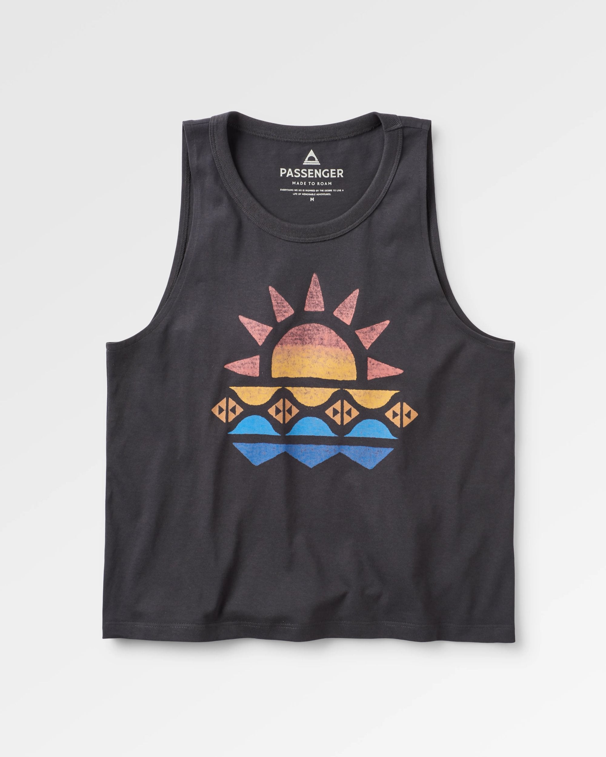 Sunray Recycled Cotton Vest - Black - Flatlay