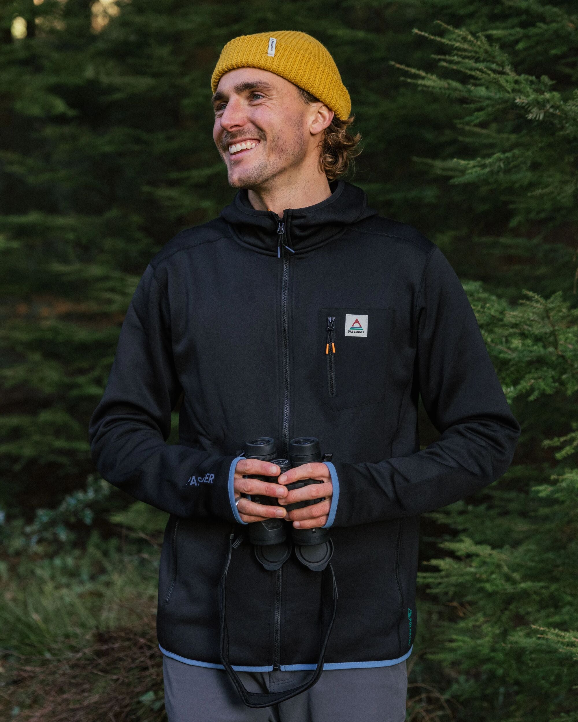 Solitude Recycled Polartec® Fleece Hoodie - Black - Lifestyle