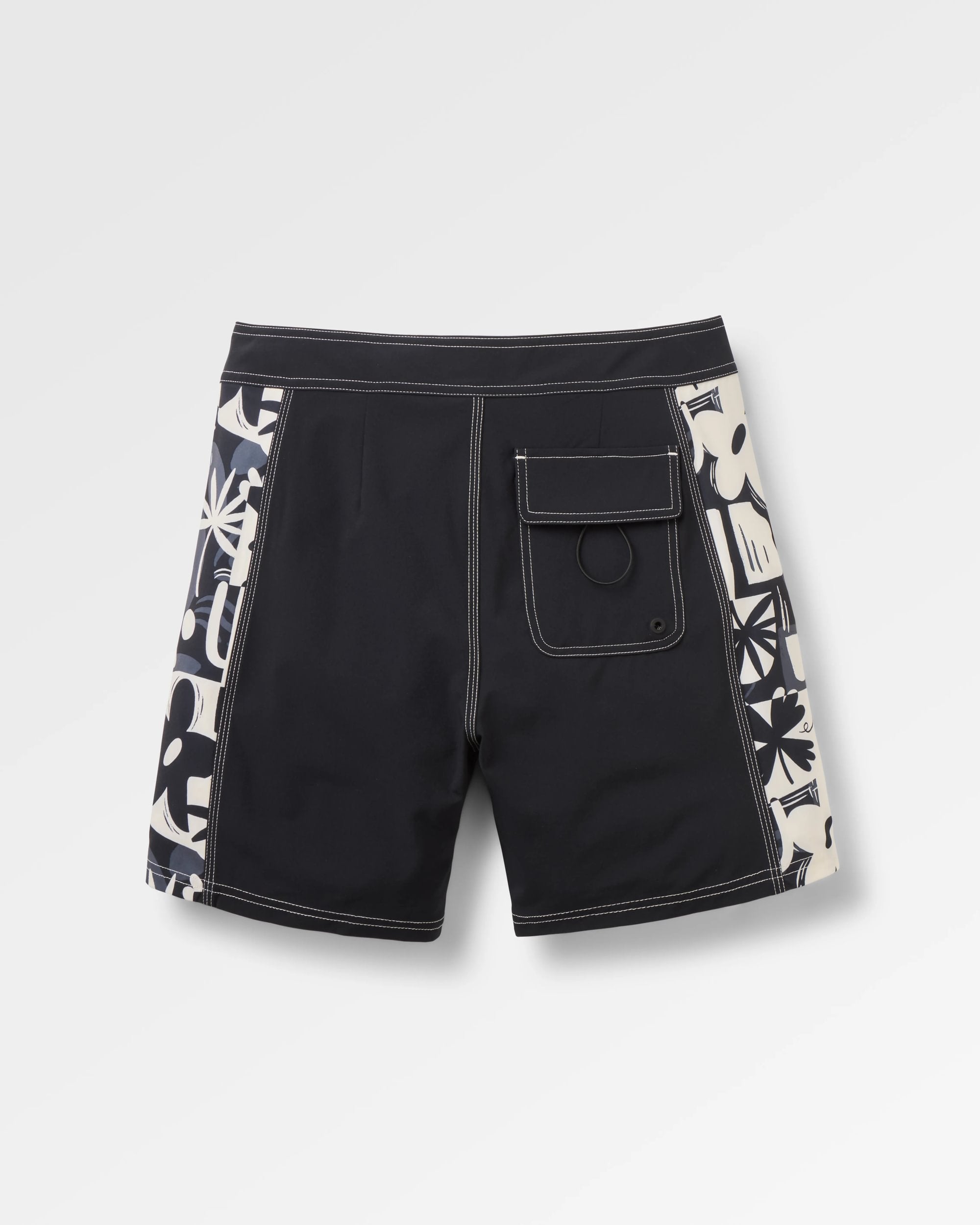 Rialto 16" Boardshort - Black - Flatlay