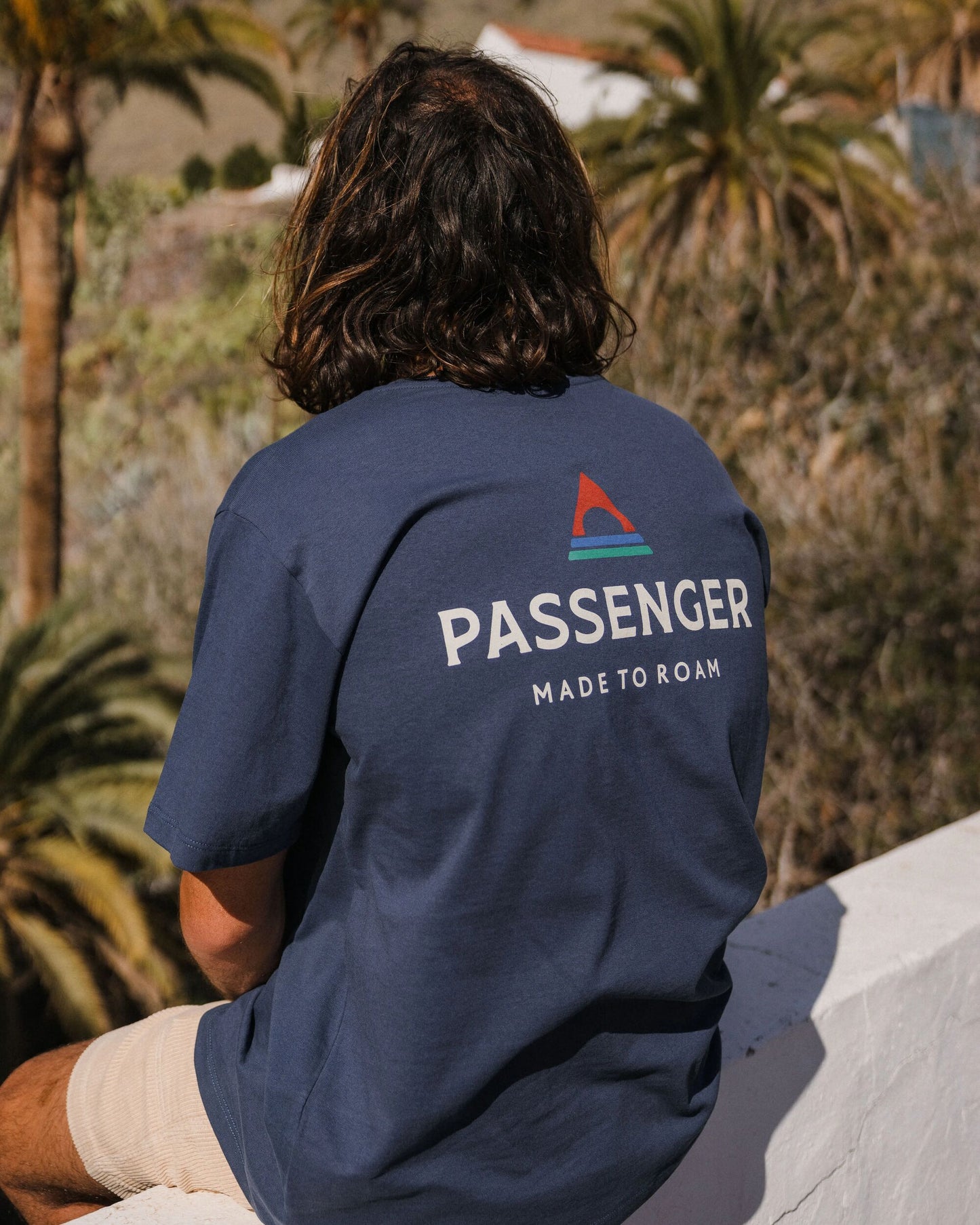Passenger Recycled Cotton T-Shirt - Rich Navy - Lifestyle