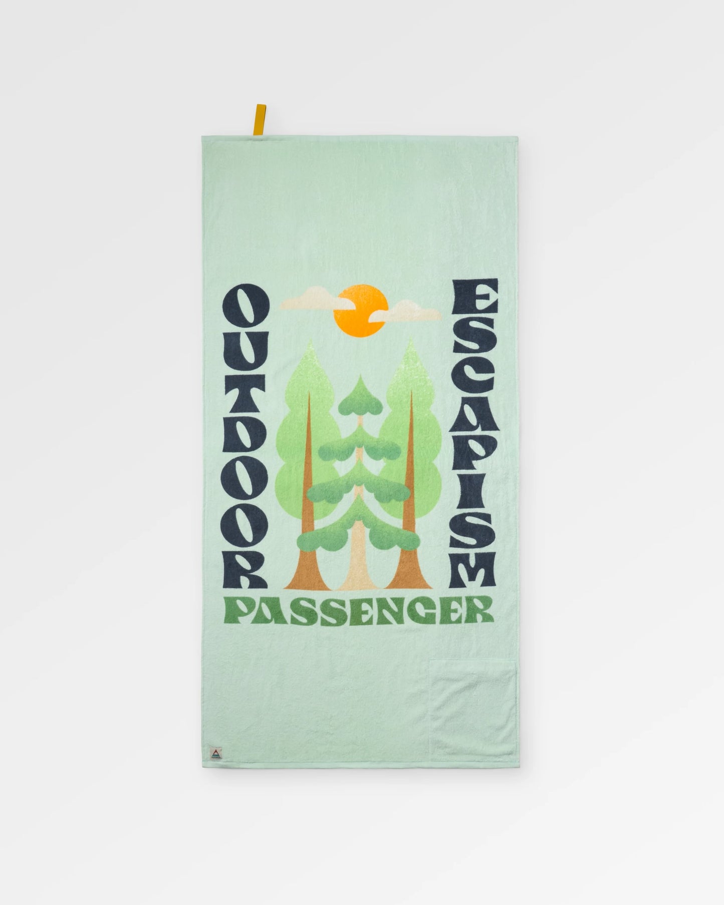 Tideline Organic Cotton Beach Towel - Spearmint - Flatlay