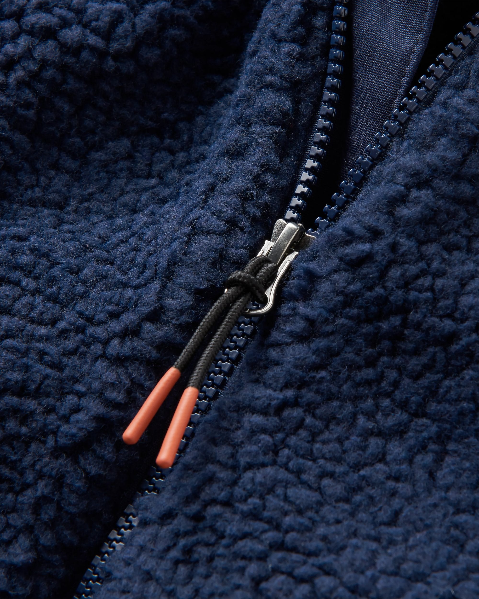 Adventure Recycled Deep-Pile Sherpa Fleece - Rich Navy - Flatlay