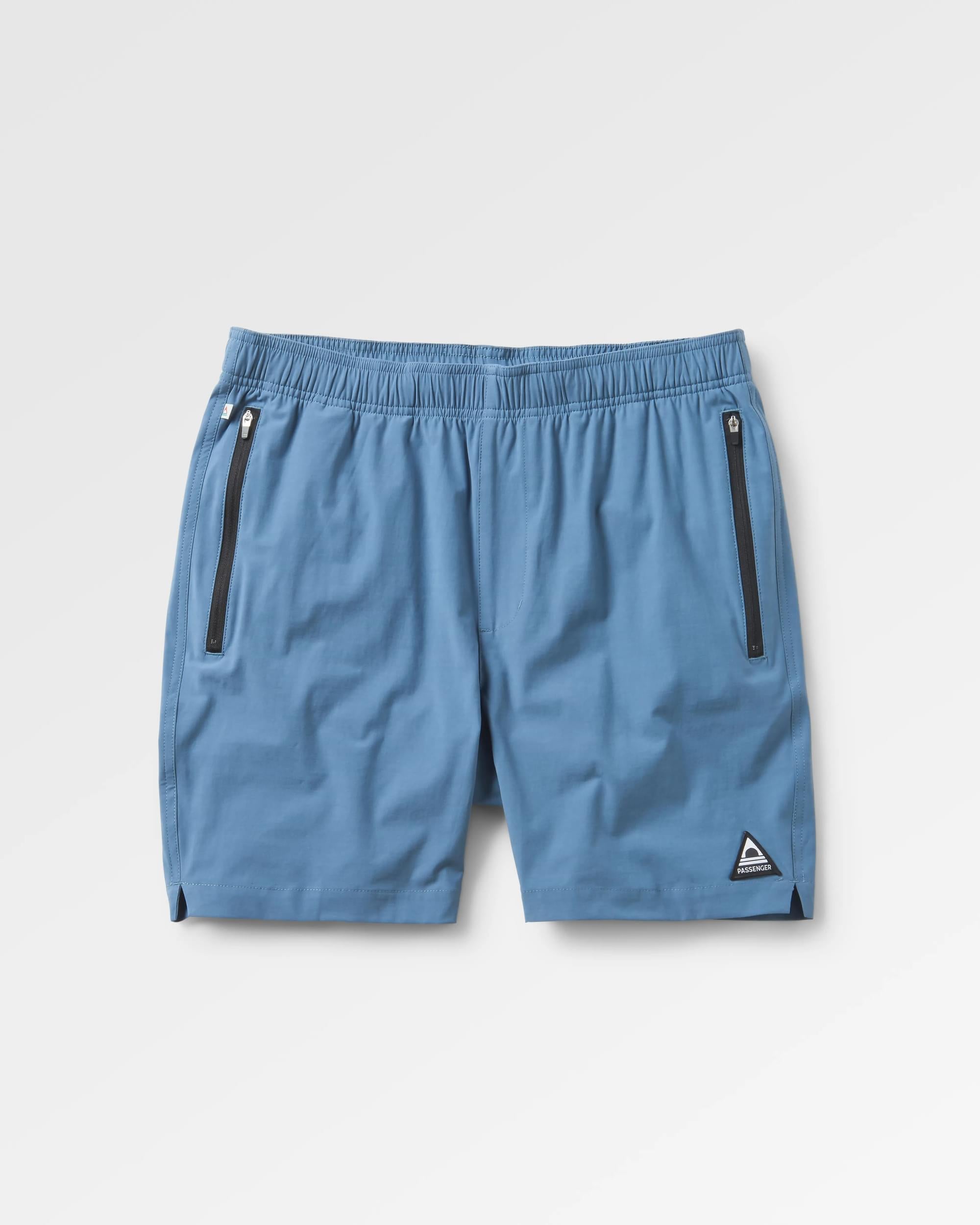 Traveller All Purpose Shorts - Stone Blue - Flatlay