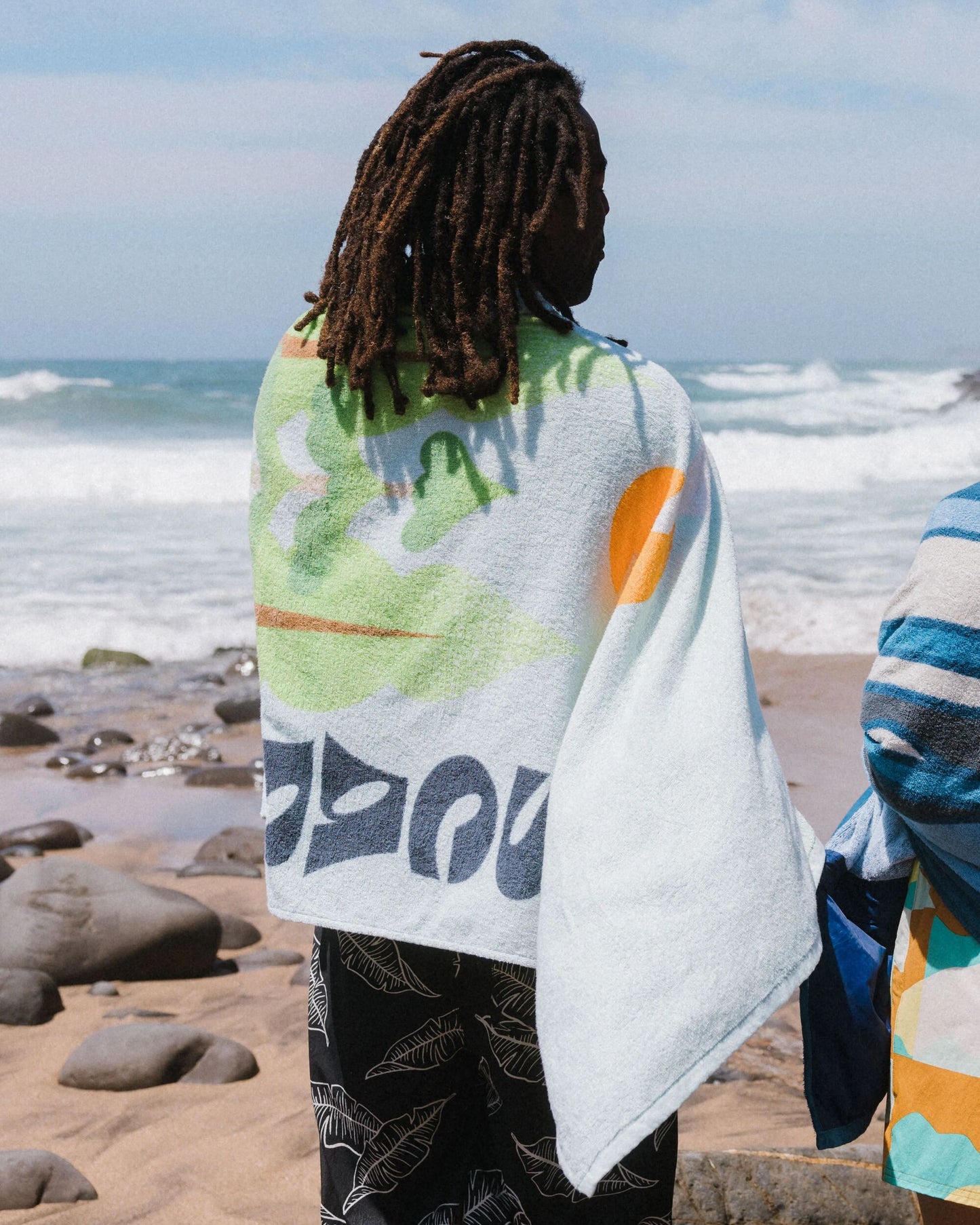 MensTideline Organic Cotton Beach Towel - Spearmint - Lifestyle