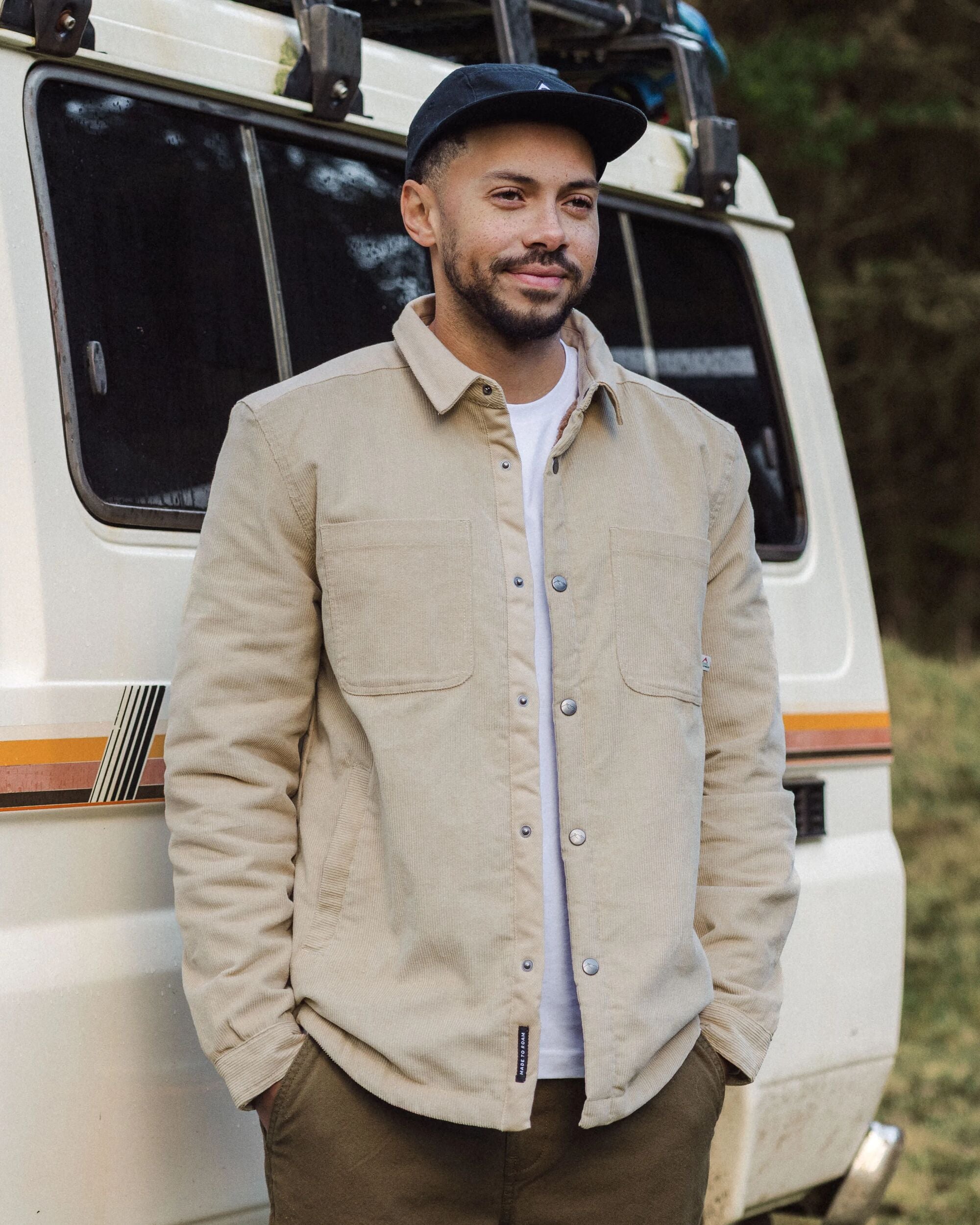 Kodiak Sherpa Lined Cord Overshirt Stone – Passenger