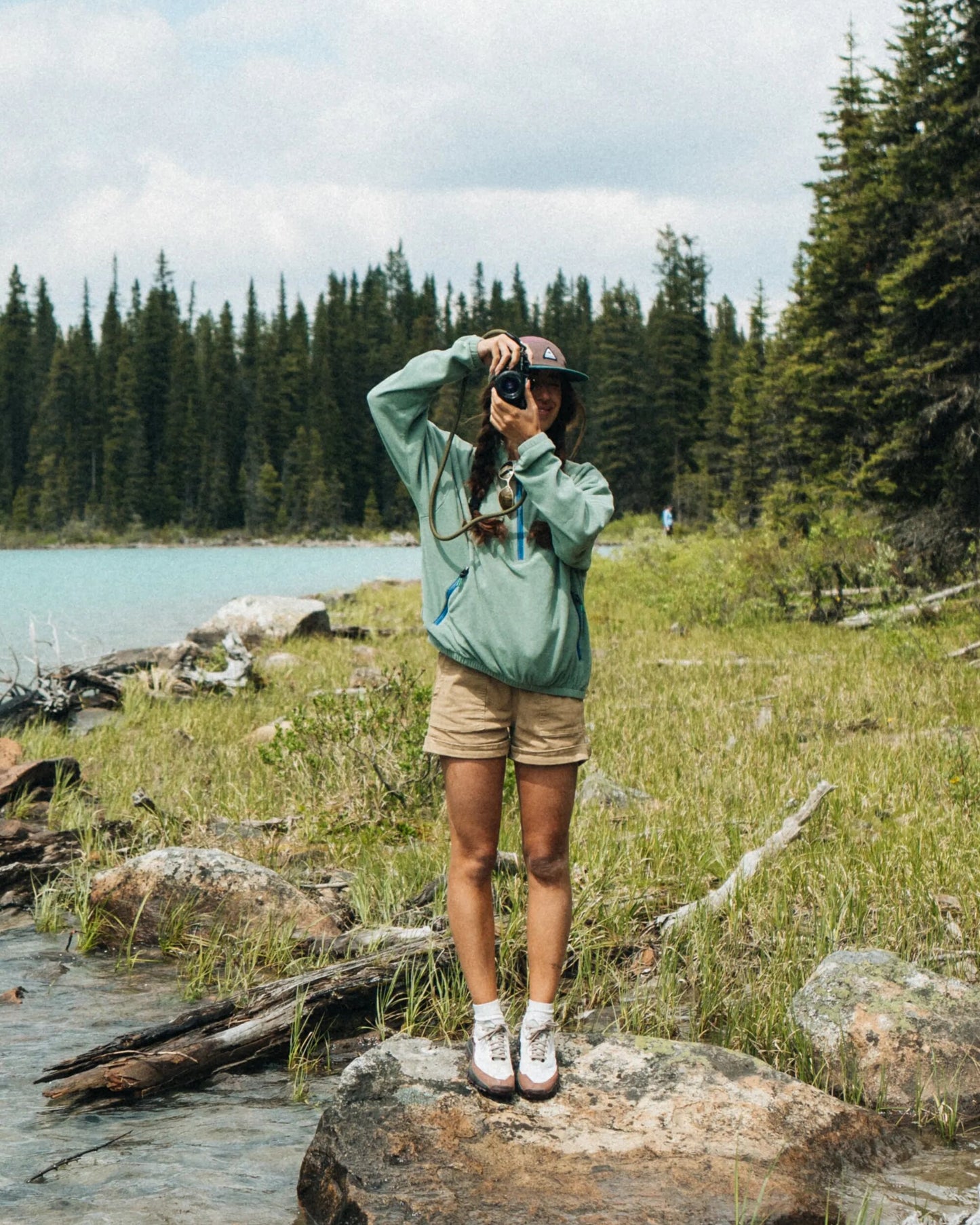 Ayla Recycled Micro Polartec® Fleece - Pistachio - Lifestyle