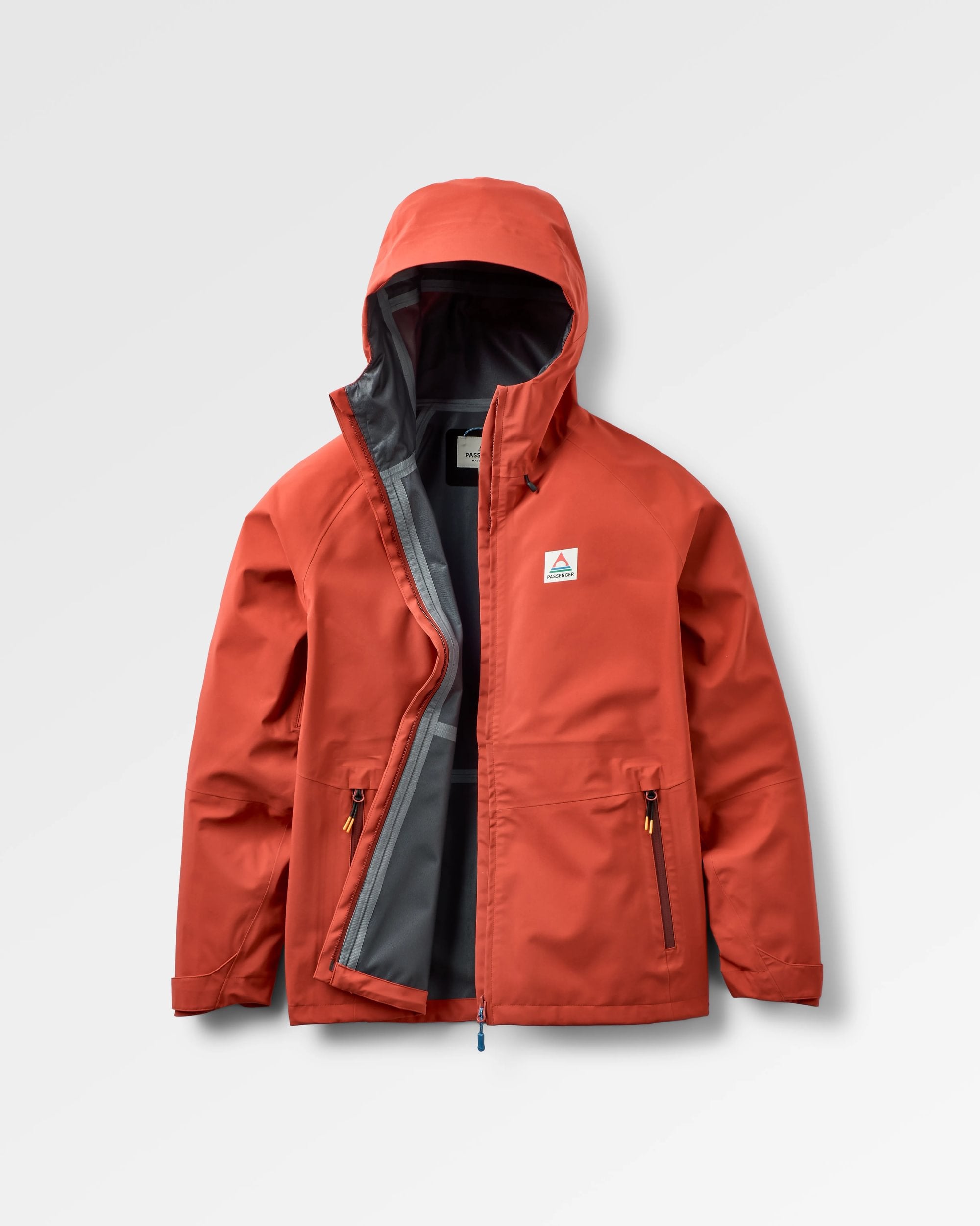Five Element Waterproof Jacket - Red Ochre - Flatlay