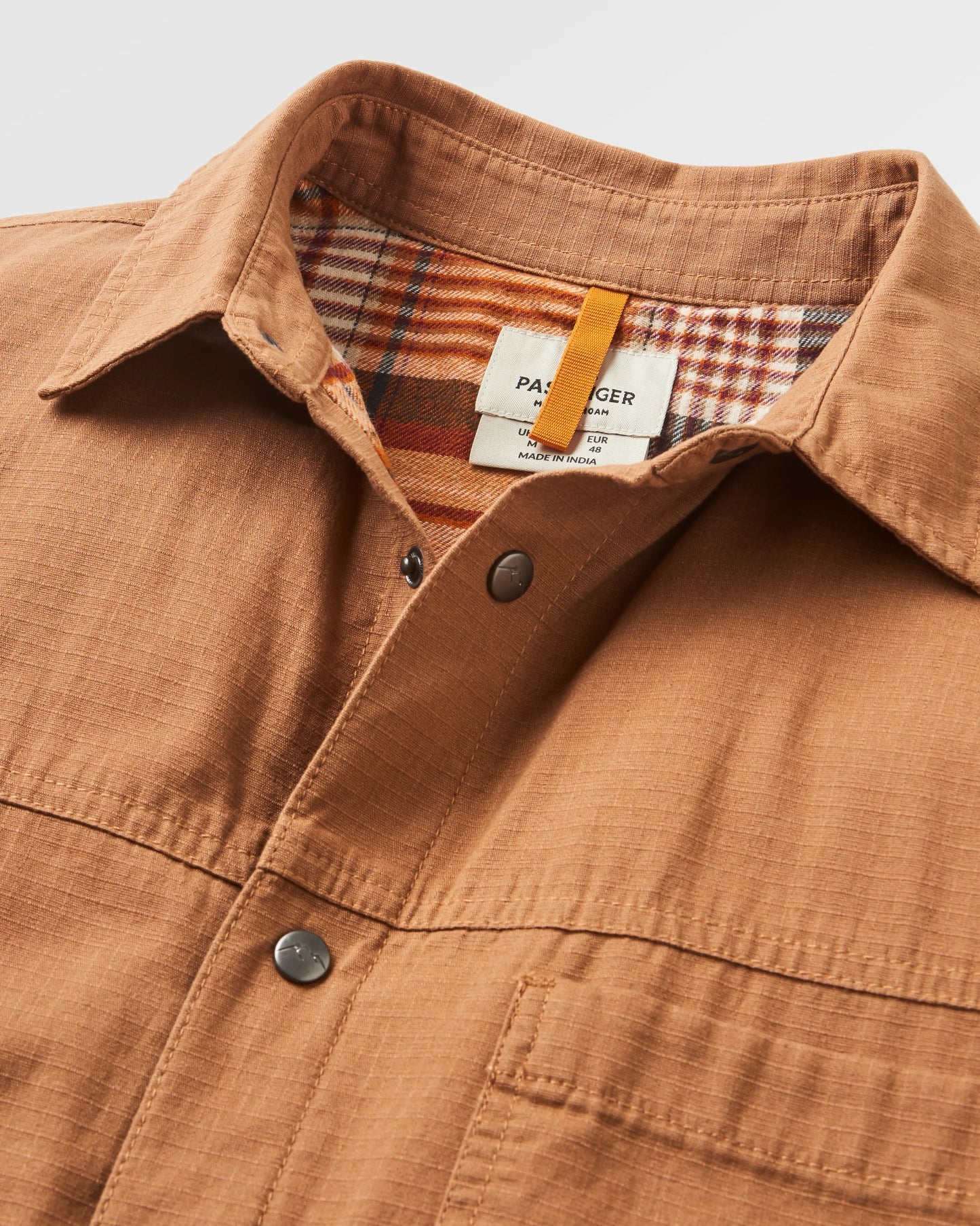 Way Flannel Lined Shirt - Toffee - Flatlay
