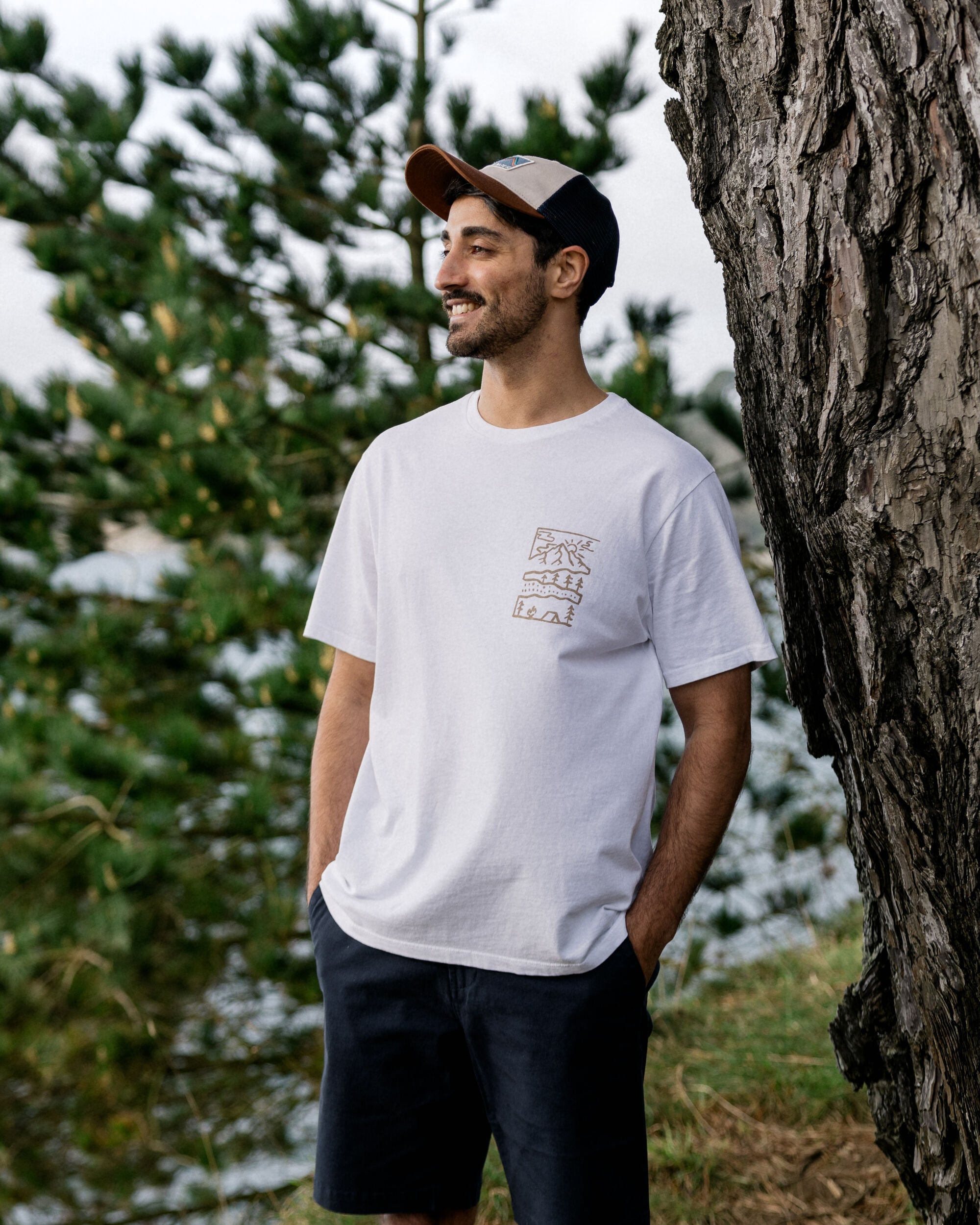 Nature Recycled Cotton T-Shirt - White - Lifestyle