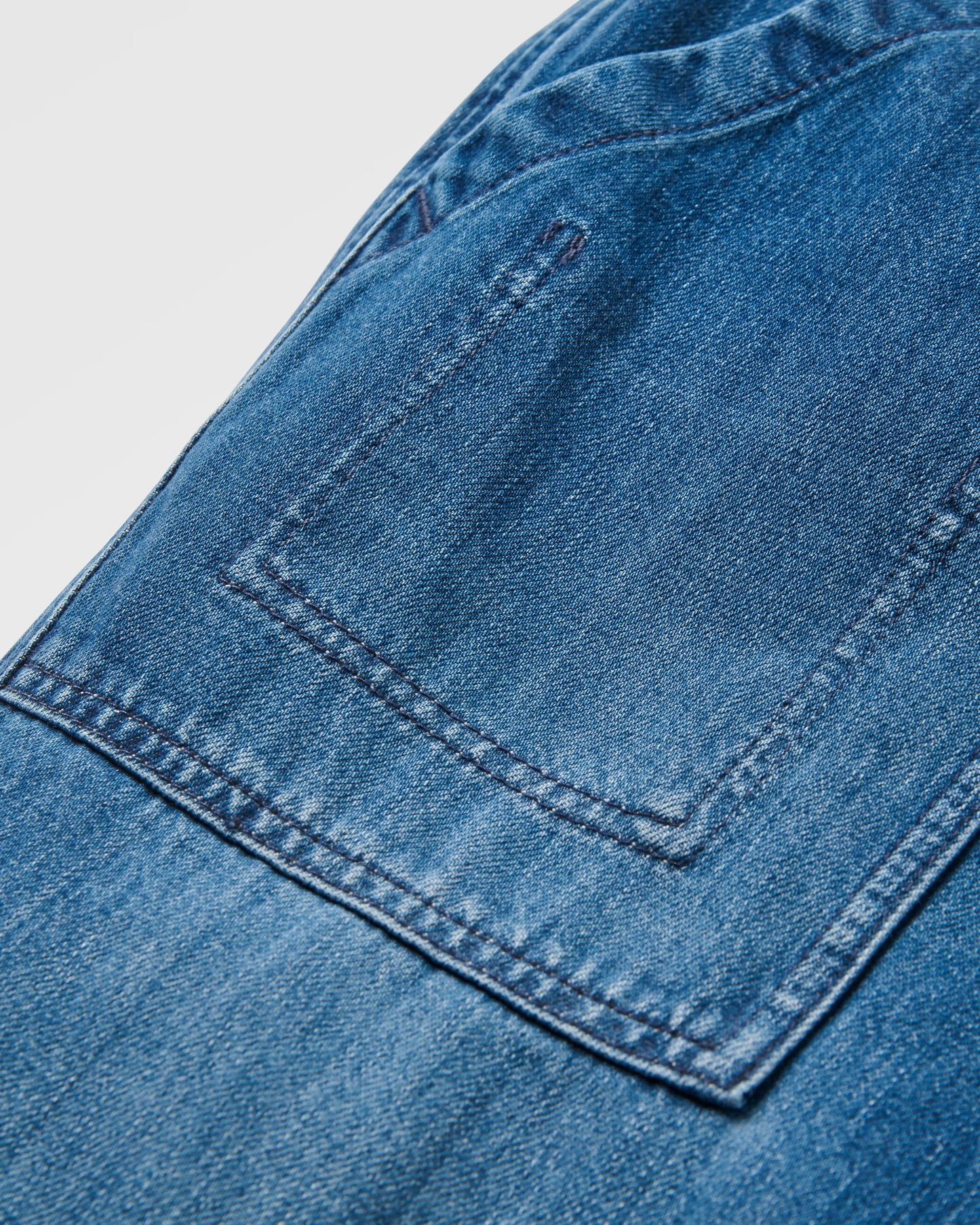 Adventurer Denim Trouser - Mid Wash Denim - Flatlay