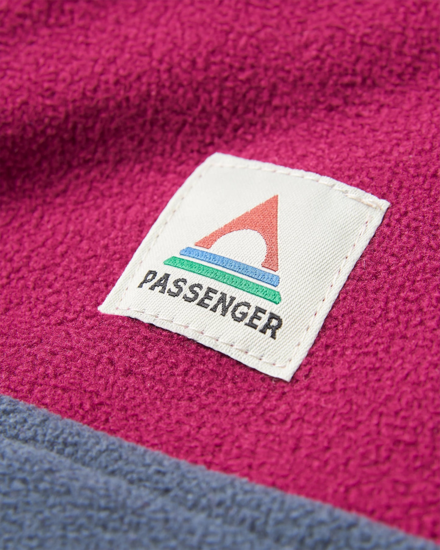 Set Off Recycled Polar 1/4 Zip Fleece - Warm Berry/Charcoal - Flatlay