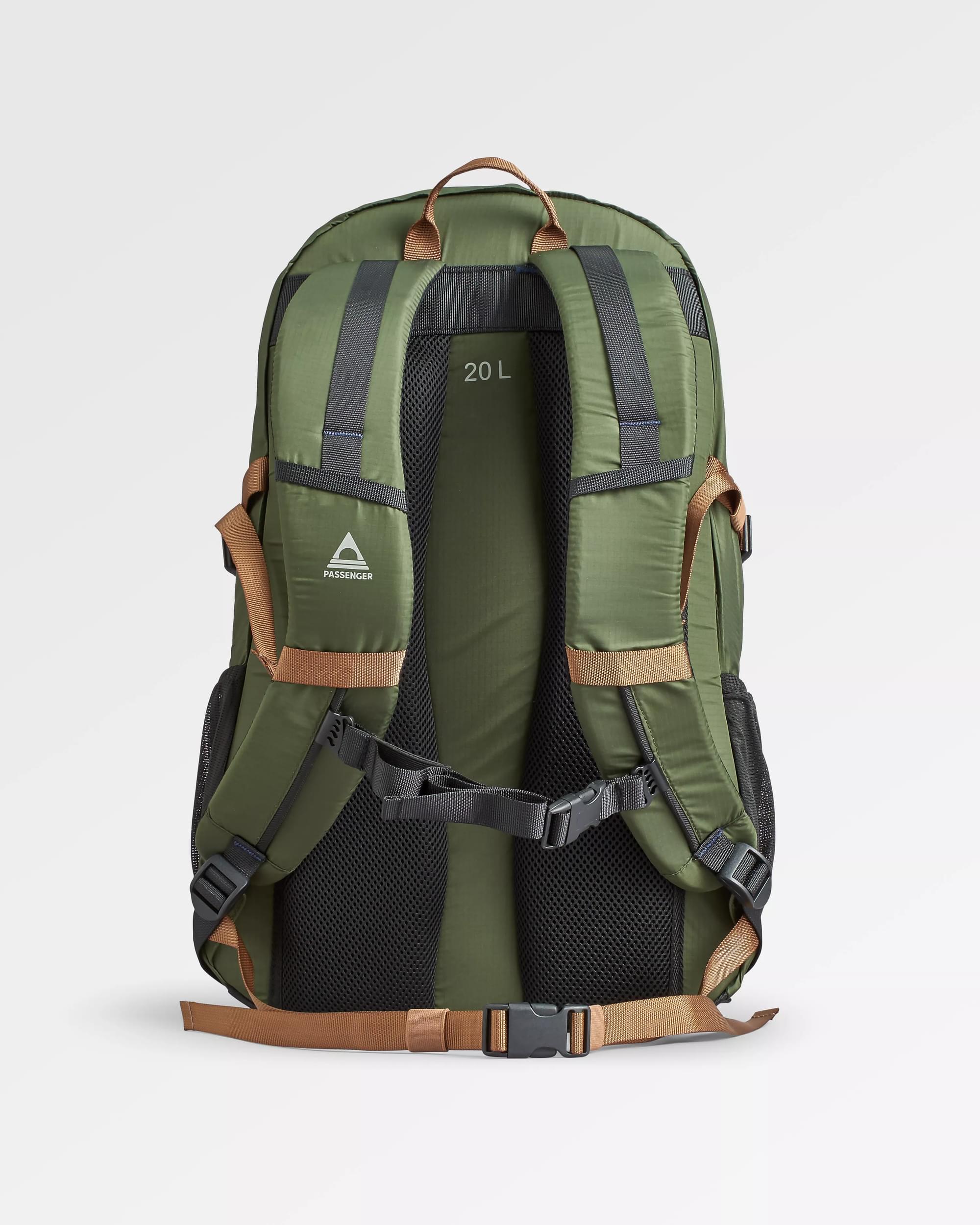 Track Recycled 20L Backpack - Fir Tree - Flatlay