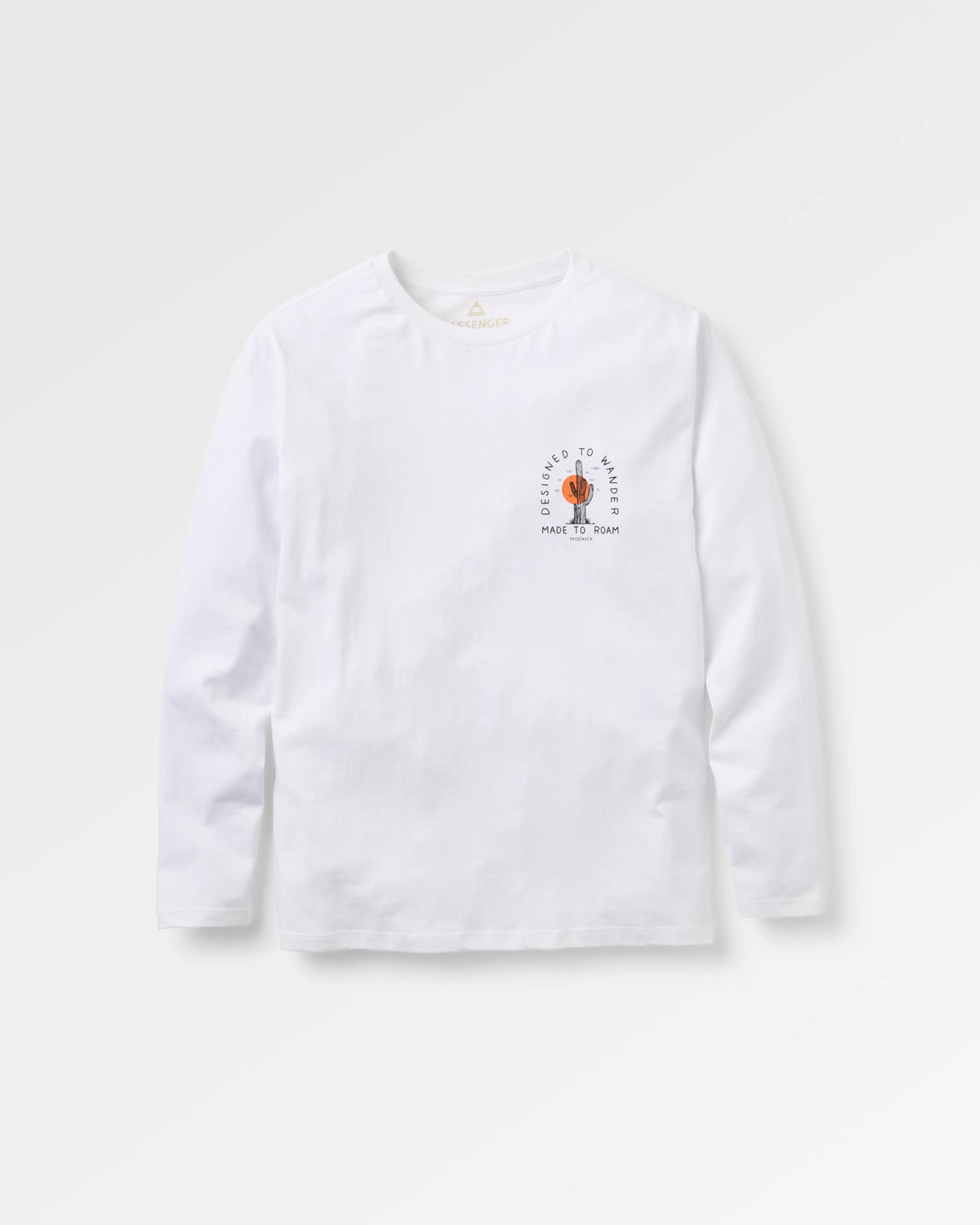 Explore LS T-Shirt - White - Flatlay