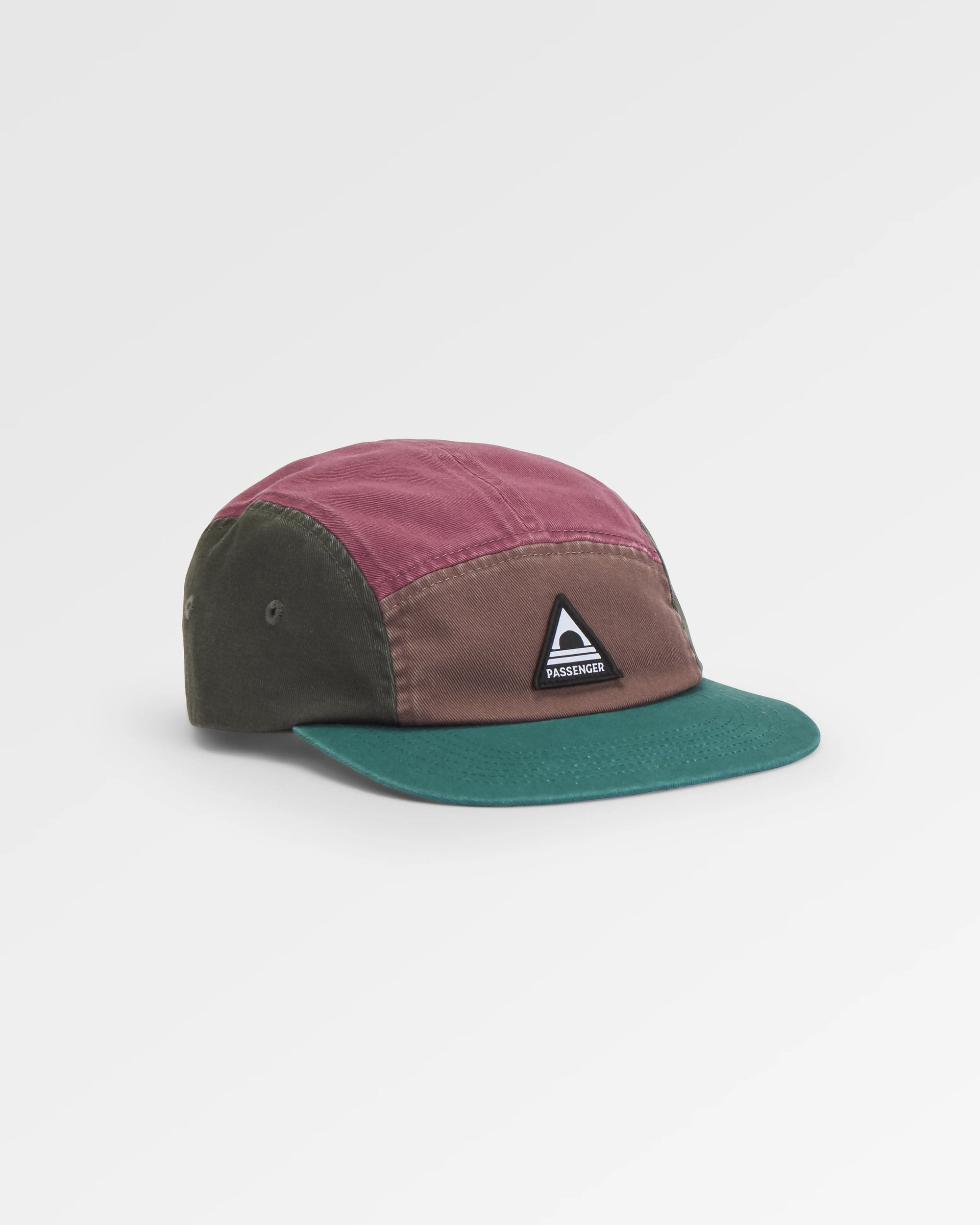 Fixie Recycled 5 Panel Cap - Grape Multi - Flatlay