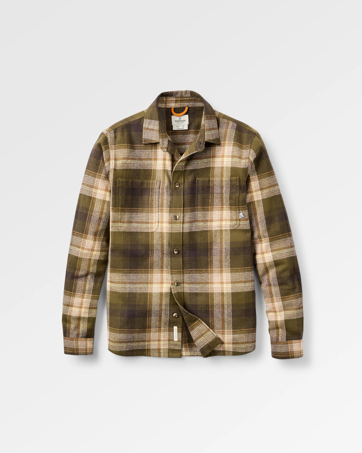 Backcountry Check Shirt - Dark Olive Check - Flatlay