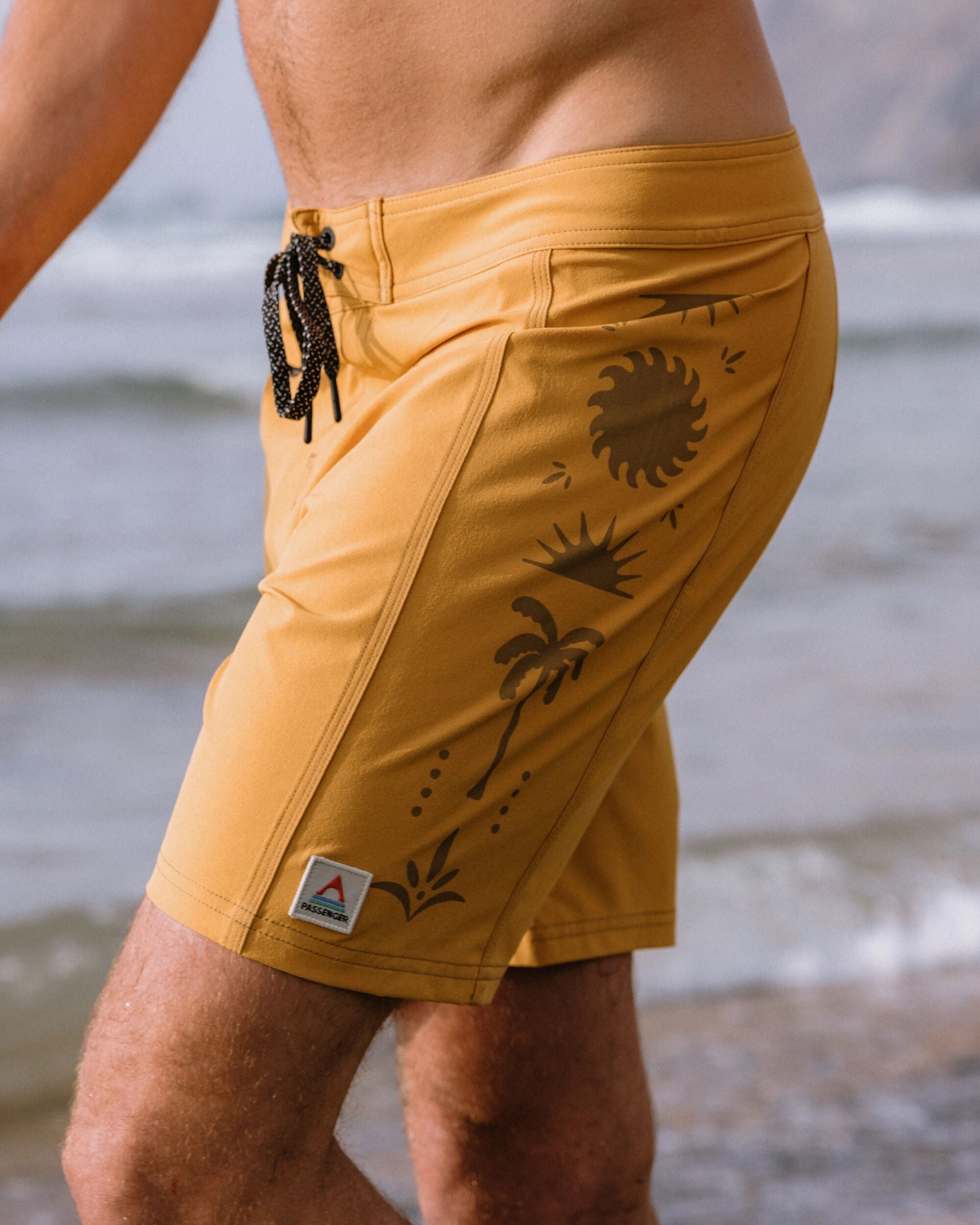 Rialto 16" Boardshort - Spruce Yellow - Lifestyle