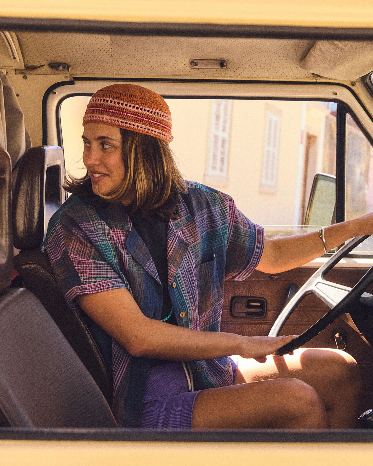 Arden Short Sleeve Shirt - Rich Navy Multi Check - Lifestyle