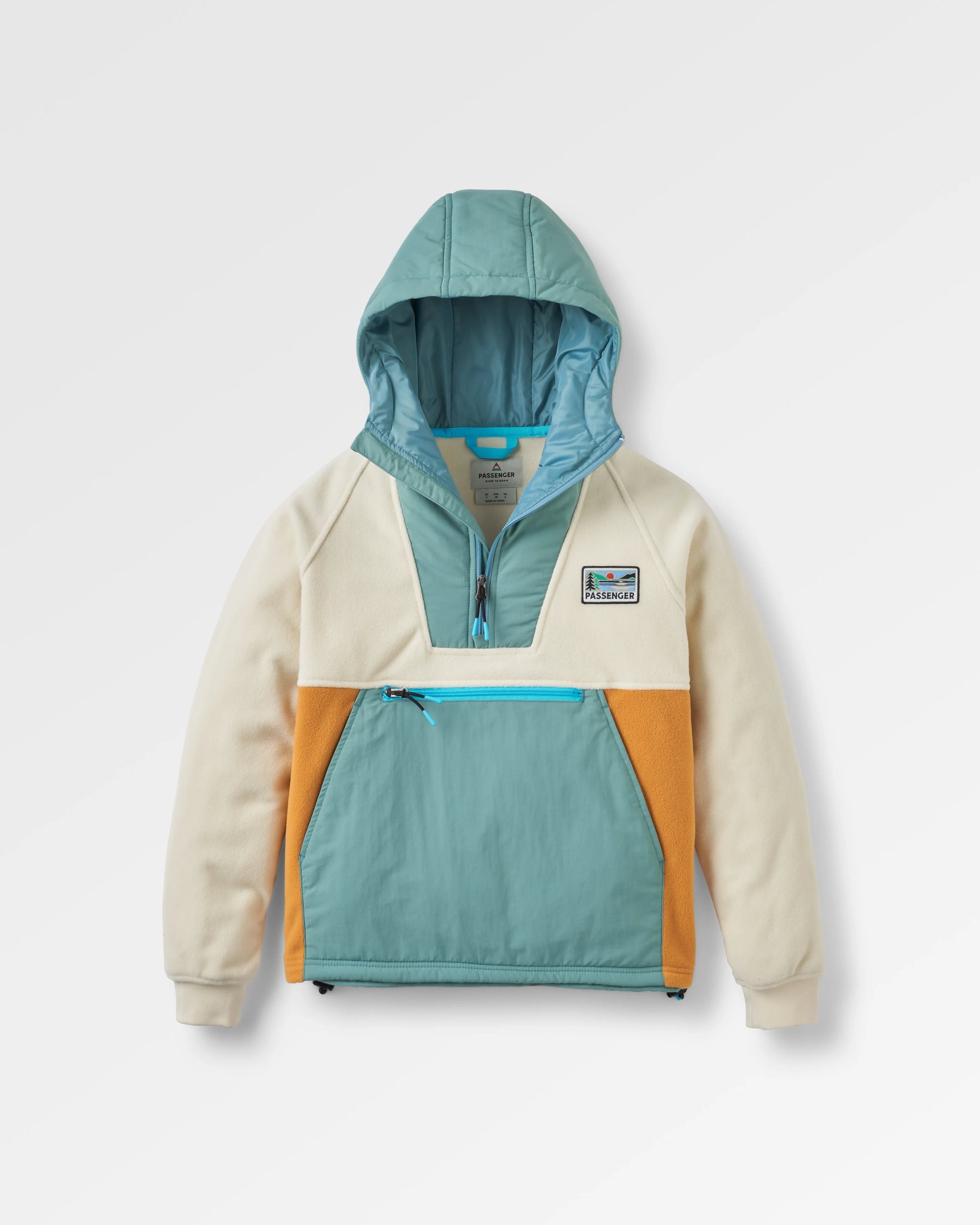 Alexander Recycled Hooded Polar Fleece - Birch - Flatlay