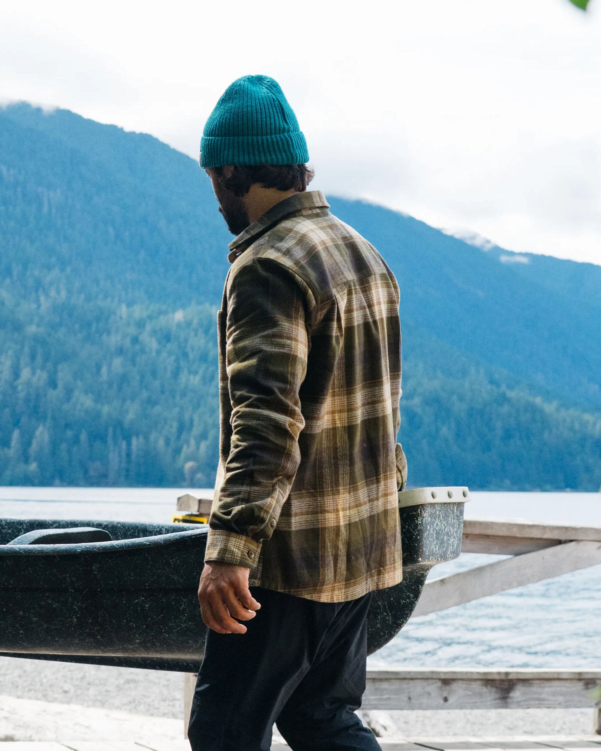 Backcountry Check Shirt - Dark Olive Check - Lifestyle
