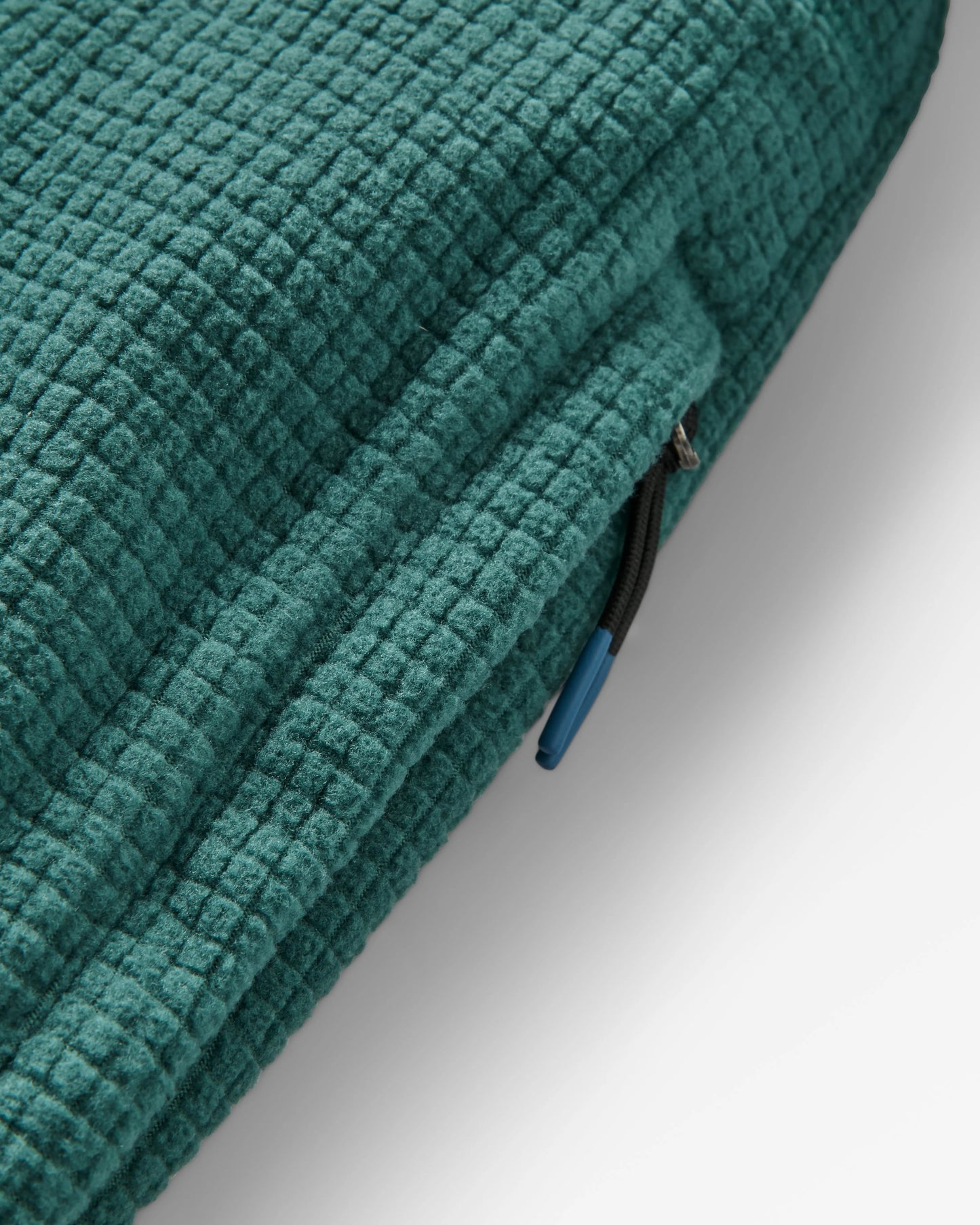Forestscape Recycled Fleece Hoodie - Deep Ocean - Flatlay